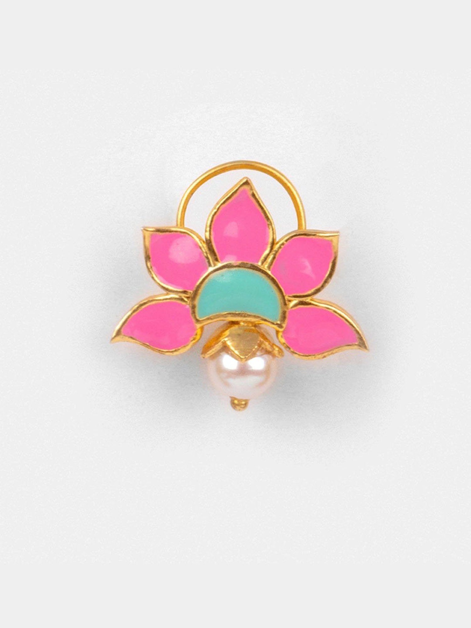 Zavya 92.5 Sterling Silver Floral Nosepin for Women