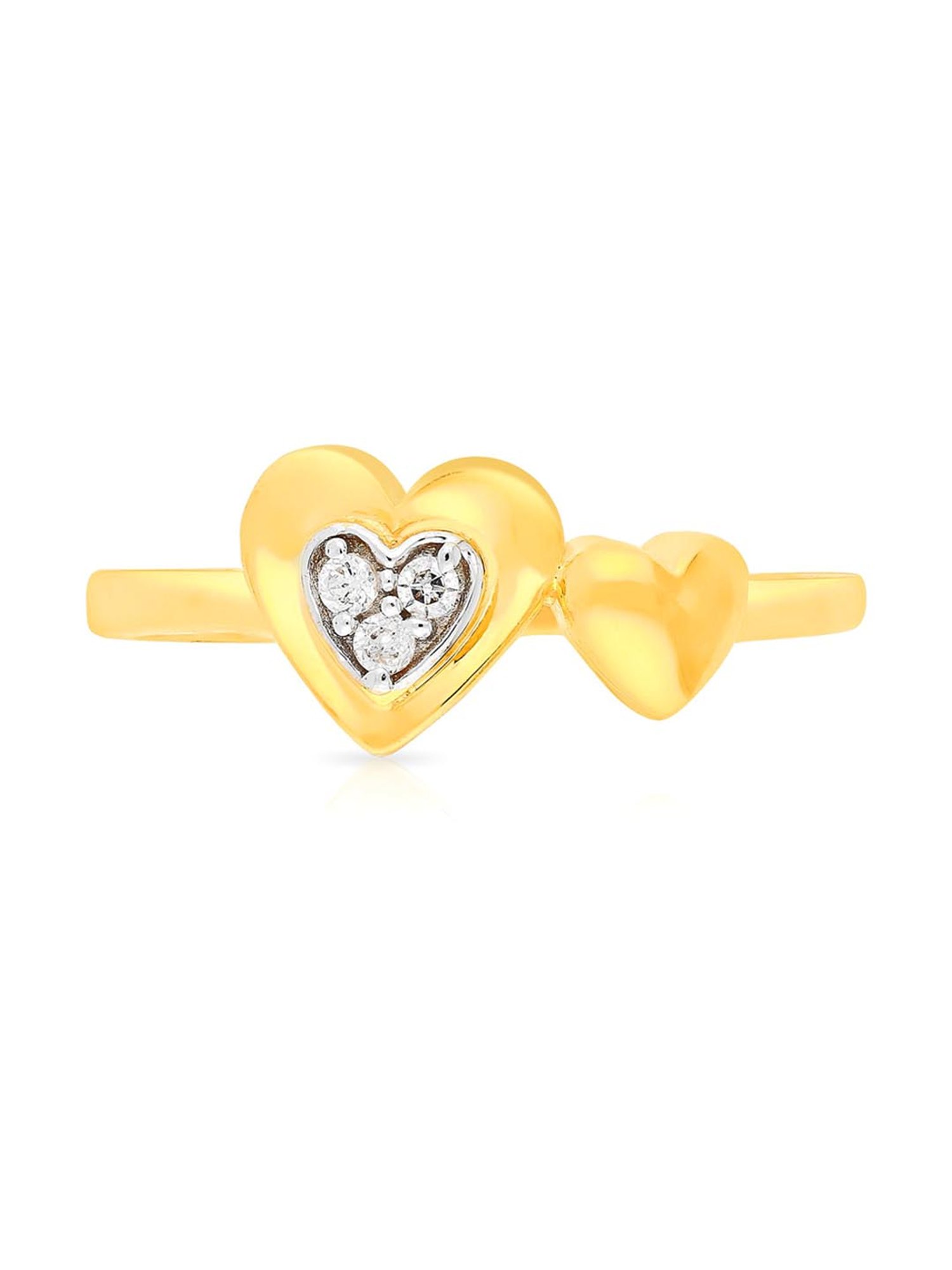 Malabar Gold and Diamonds 18k Gold Heart Ring for Women