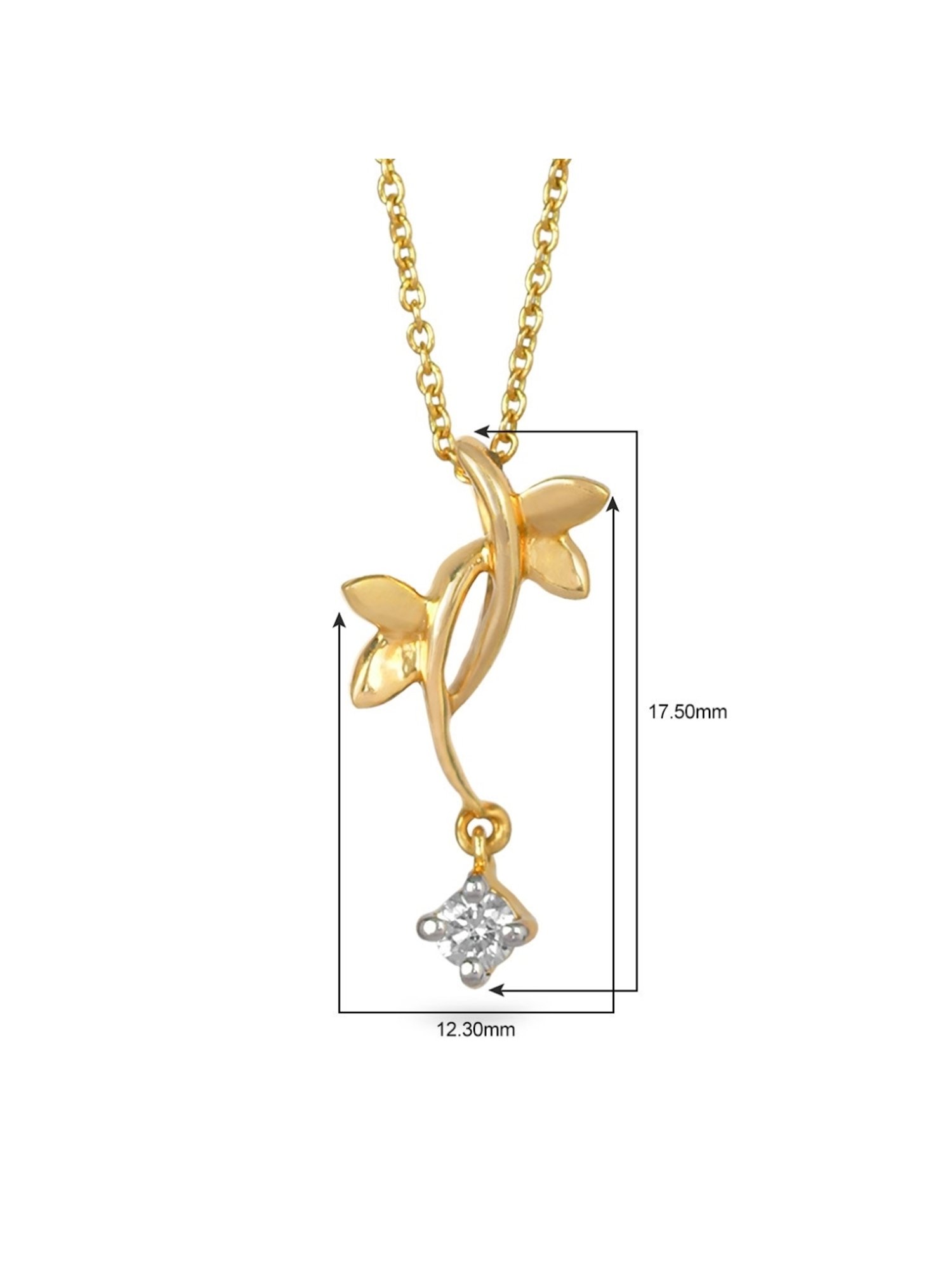 Joyalukkas 18k Gold & Diamond Pendant with Chain