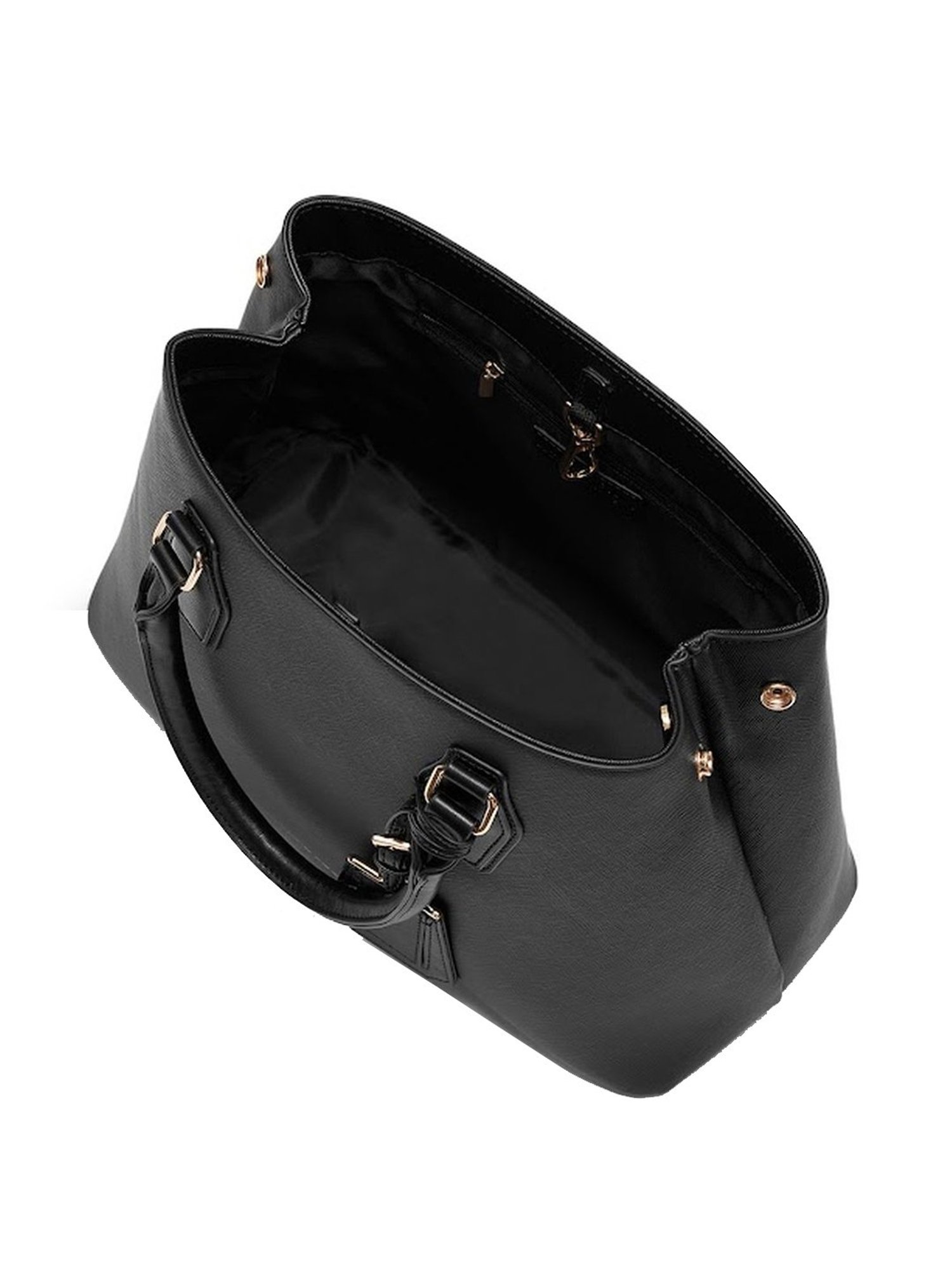 Miraggio Olivia Black Solid Medium Handbag