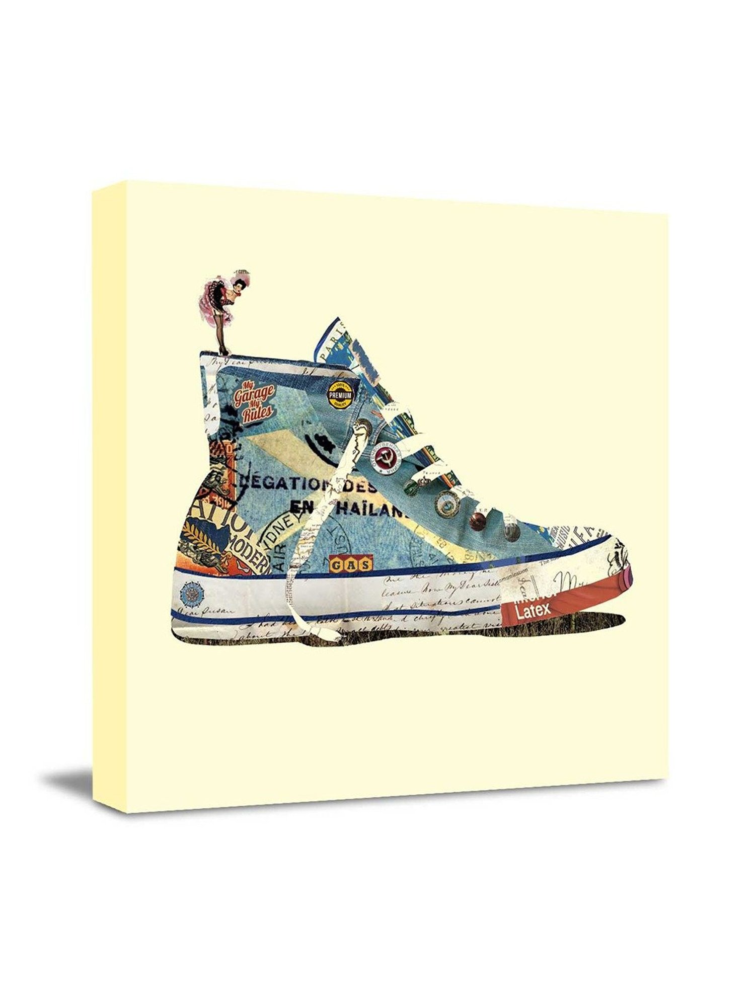 Art Street High Tops & High Fashion Sneaker Printed Multicolor Engineered Wood Wall Art