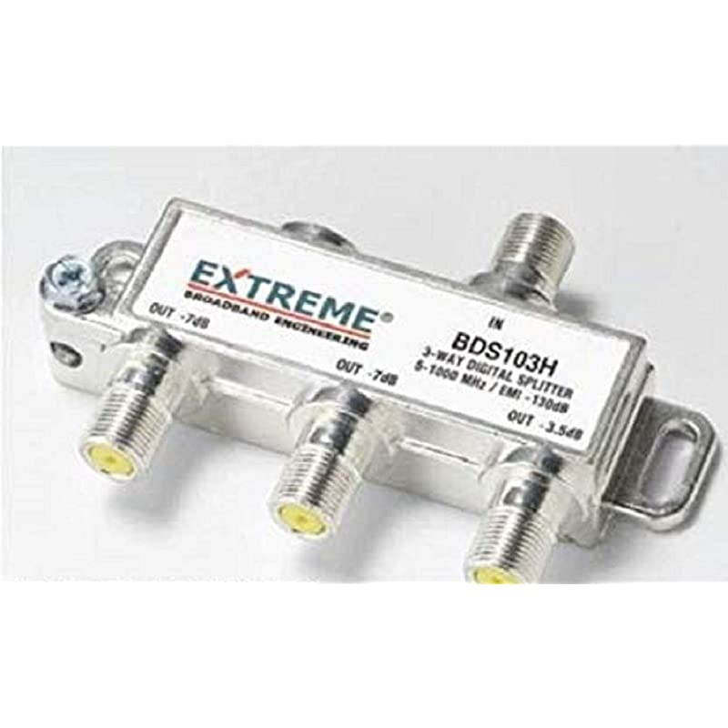 3 Way Unbalanced HD Digital 1GHz High Performance Coax Cable Splitter - BDS103H