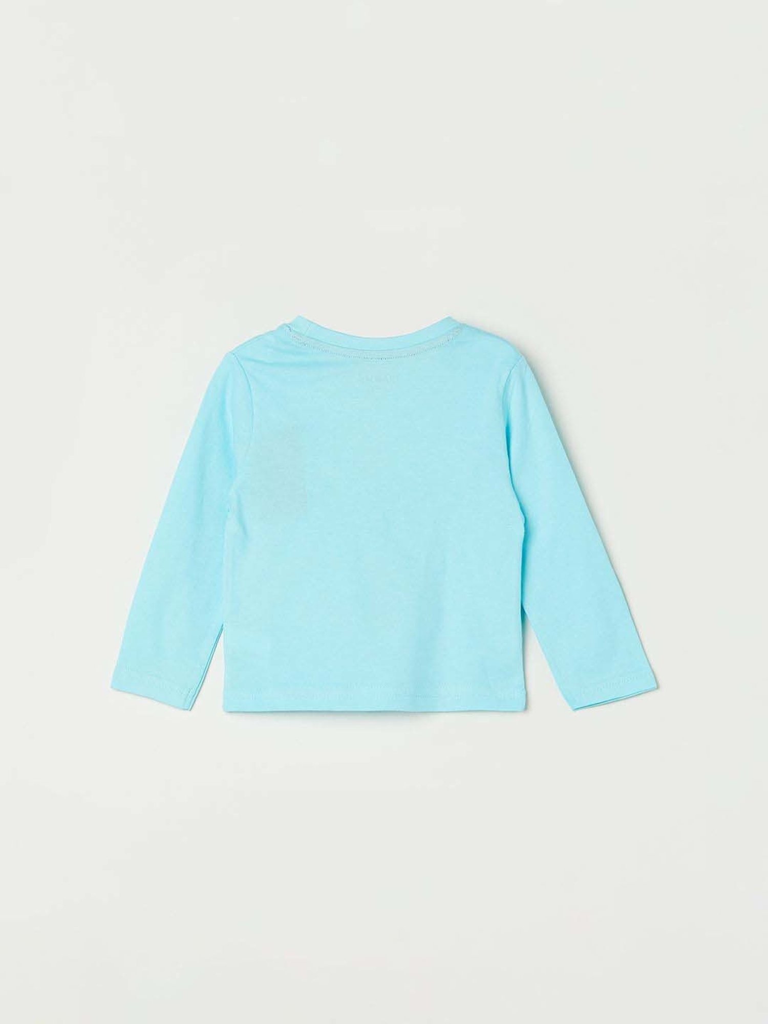 Juniors by Lifestyle Sky Blue Cotton Printed Full Sleeves T-Shirt