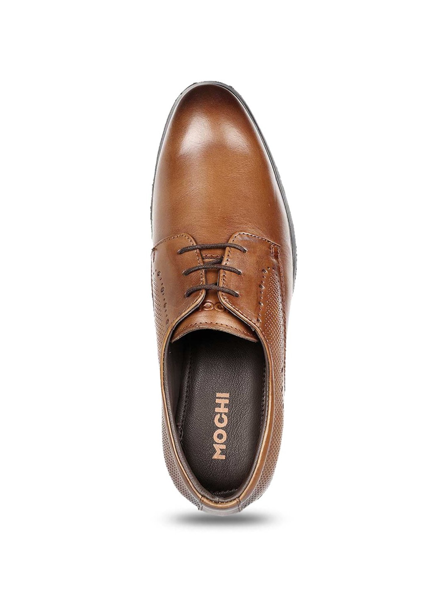 Mochi Men's Tan Derby Shoes