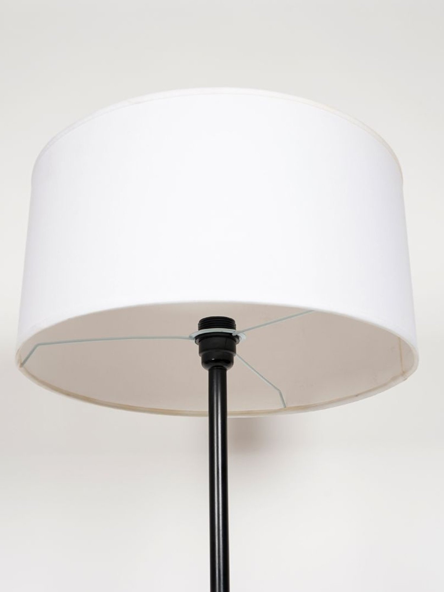 Kapoor Lamp Shades Black & White Metal Mizuko Cotton Shade Floor Lamp