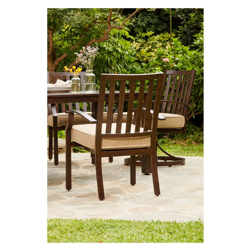 7pc Bridgeport Dining Set Tan - Royal Garden