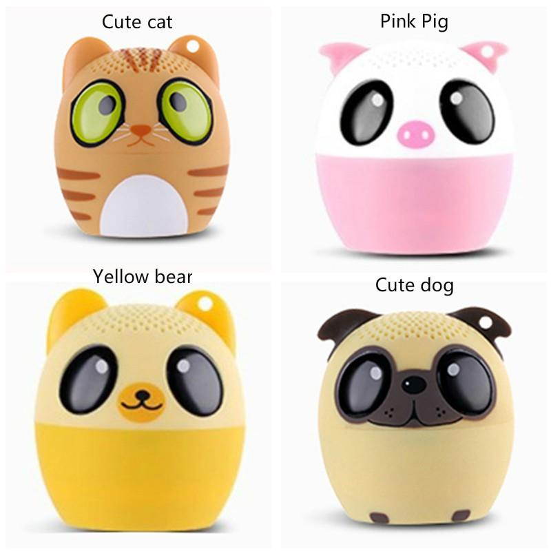 Mini Cartoon Cute Bluetooth Speaker Wireless Handsfree Support Self Timer