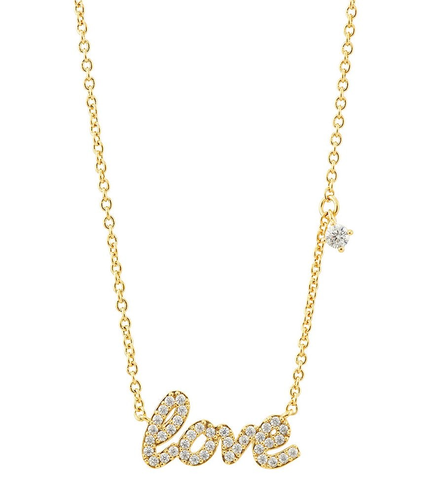 Nadri Love Script Pendant Necklace