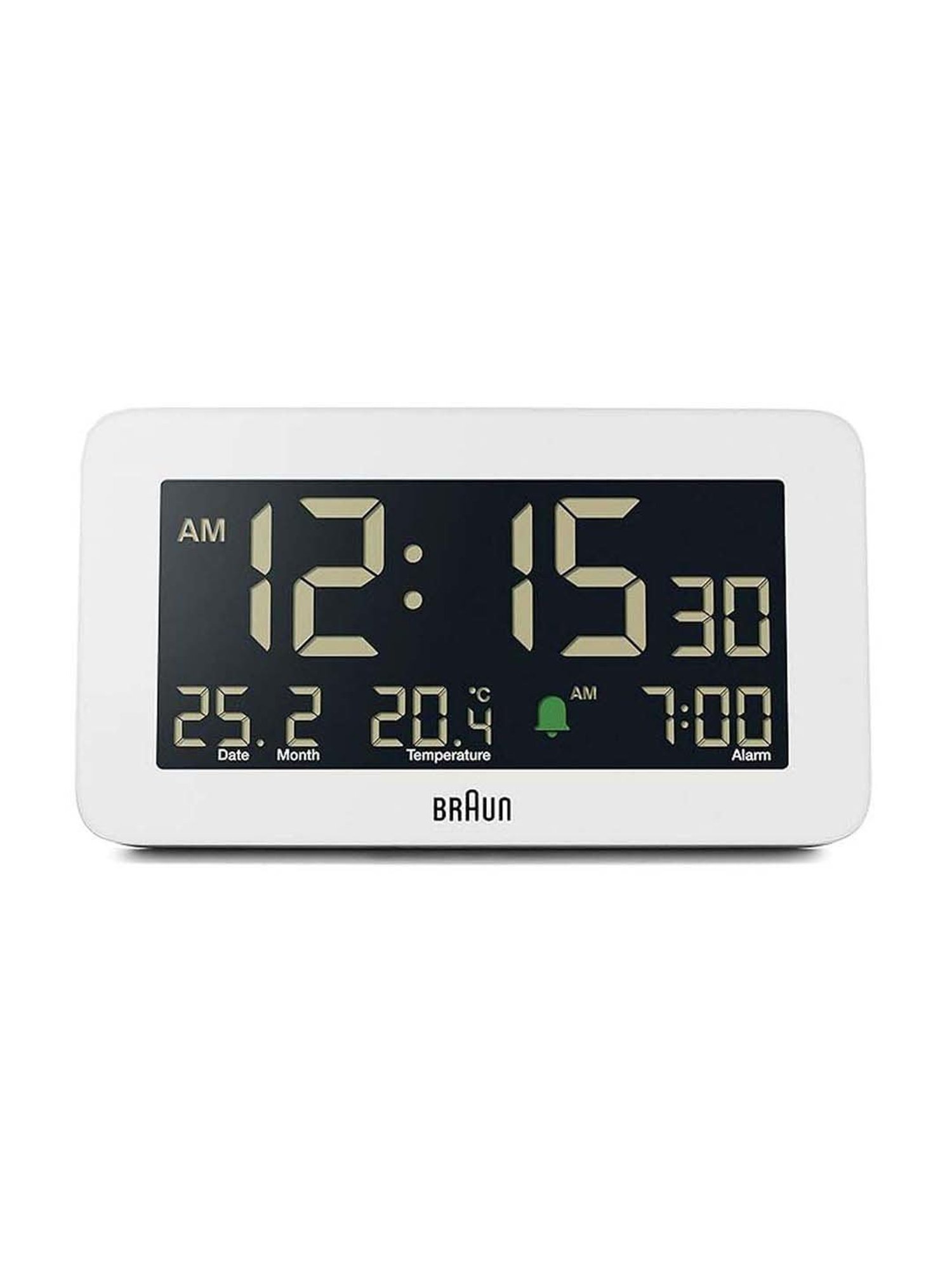 Braun White Digital Alarm Clock