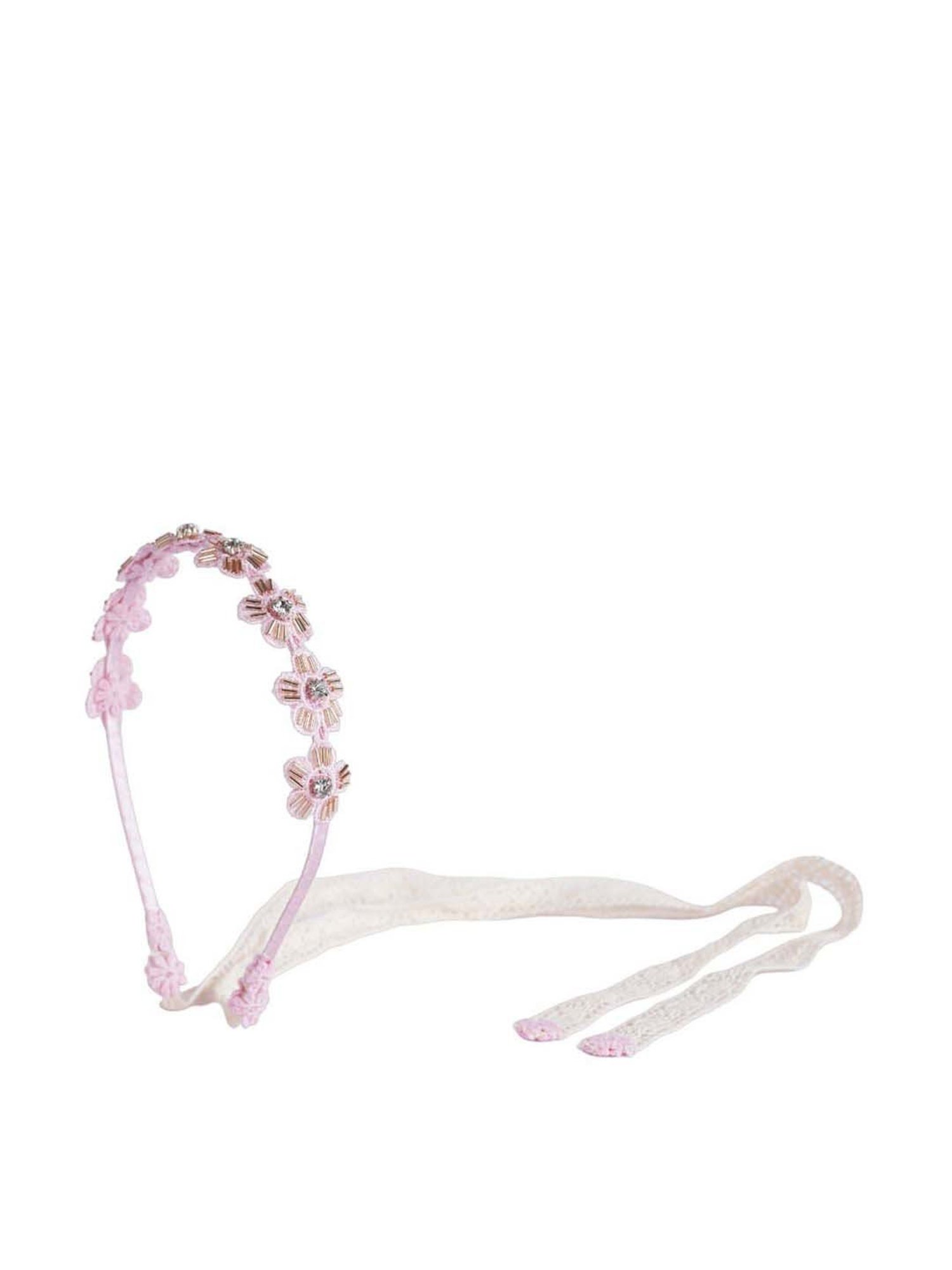 Choko Pink Embellished Hair Band