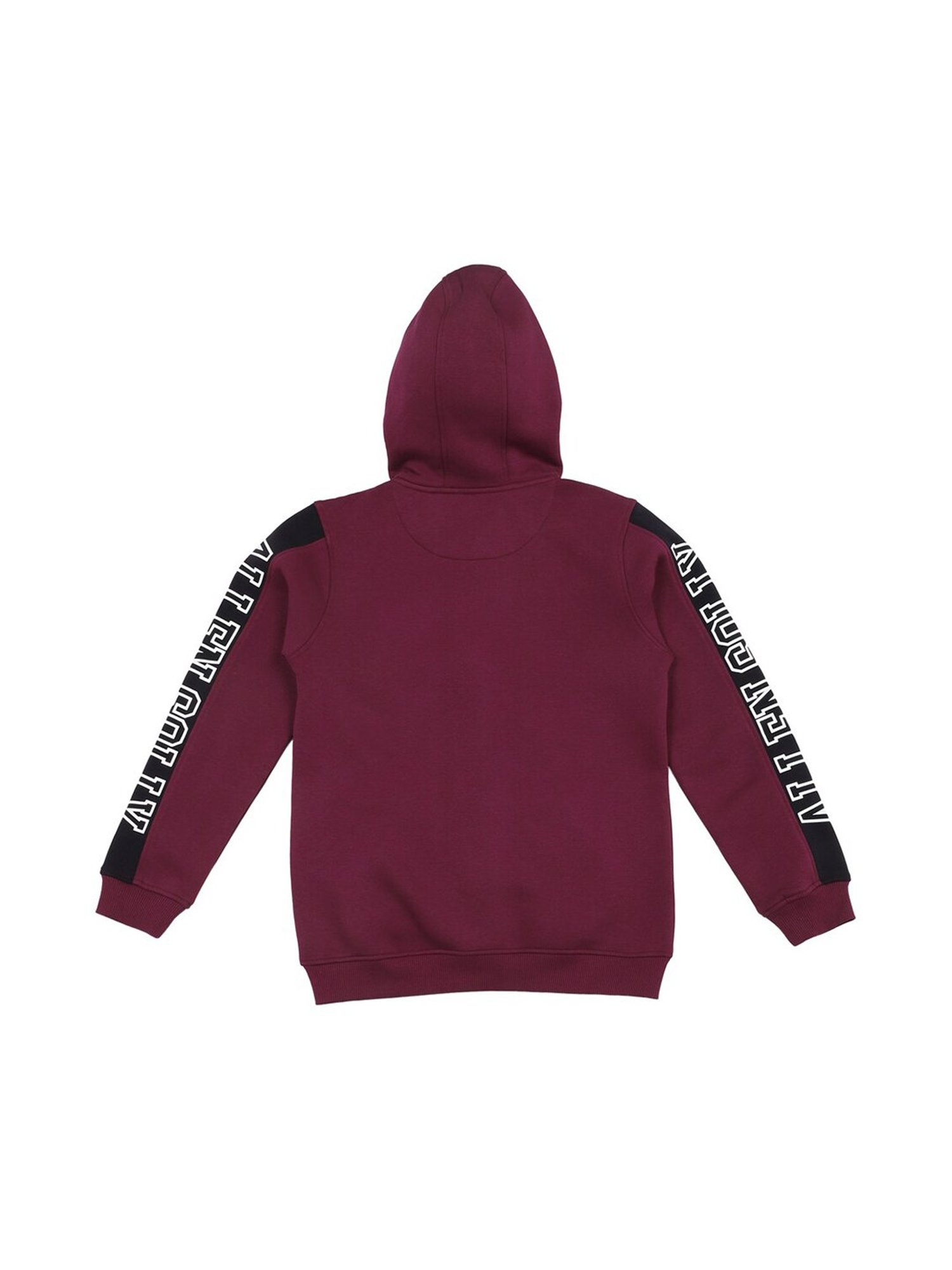 Allen Solly Junior Maroon Solid Full Sleeves Sweatshirt