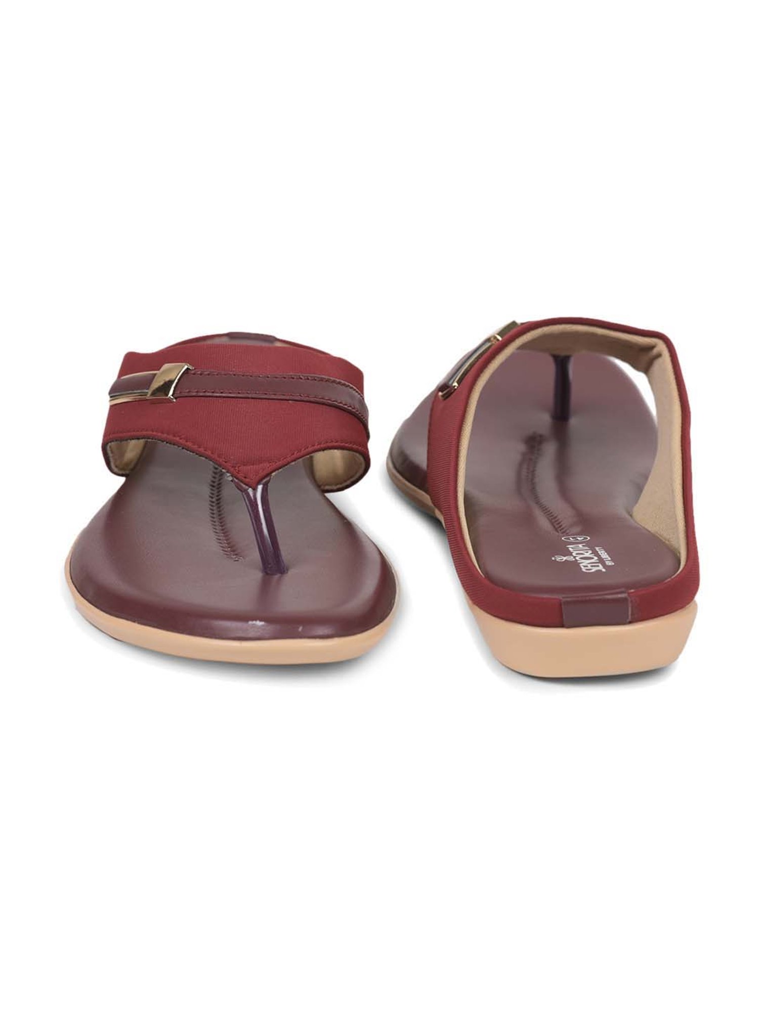 Senorita by Liberty Women's Burgundy Thong Sandals