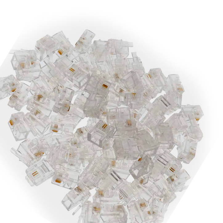 Wholesale 1000 units- RJ11 6P2C Phone Cord Connectors RJ11 Plug Telephone Modular,RJ11 Connector,Telephone Line Jack