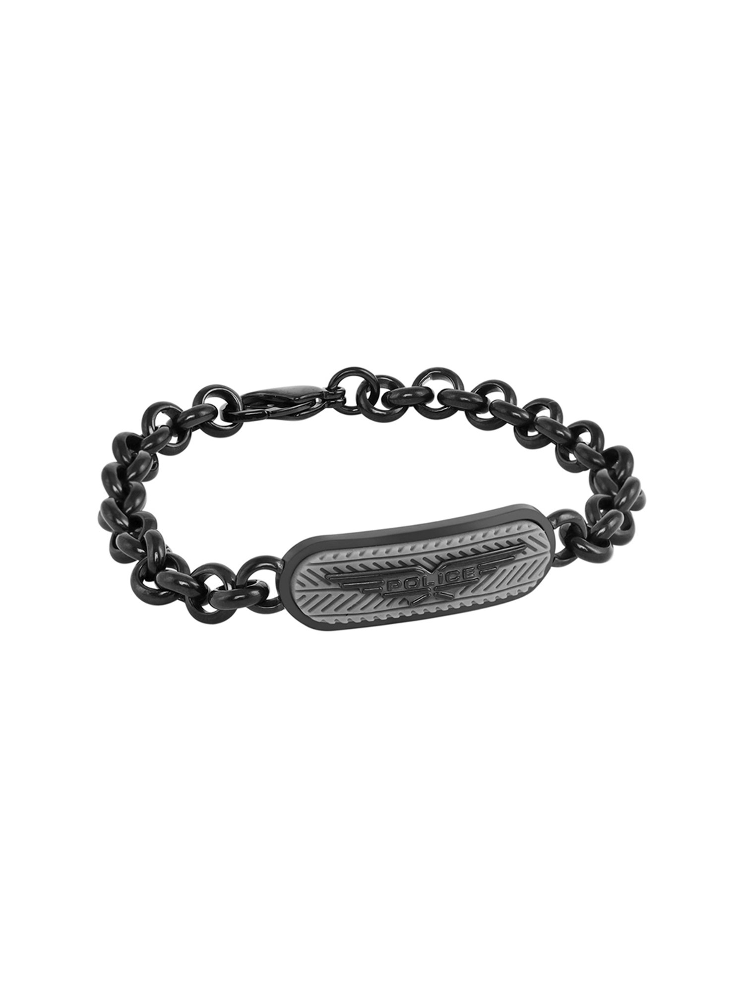 Police Classic Black Onset Bracelet for Men