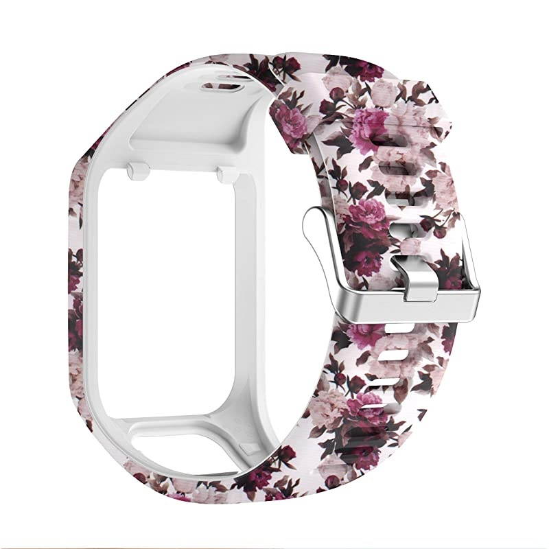 Bands for Tomtom Runner 2/3 Strap,Compatible with Spark 3/Golfer2/Adventurer,Rubber Replacement Band for Screen Protector-GPS Smart Watch Accessories.
