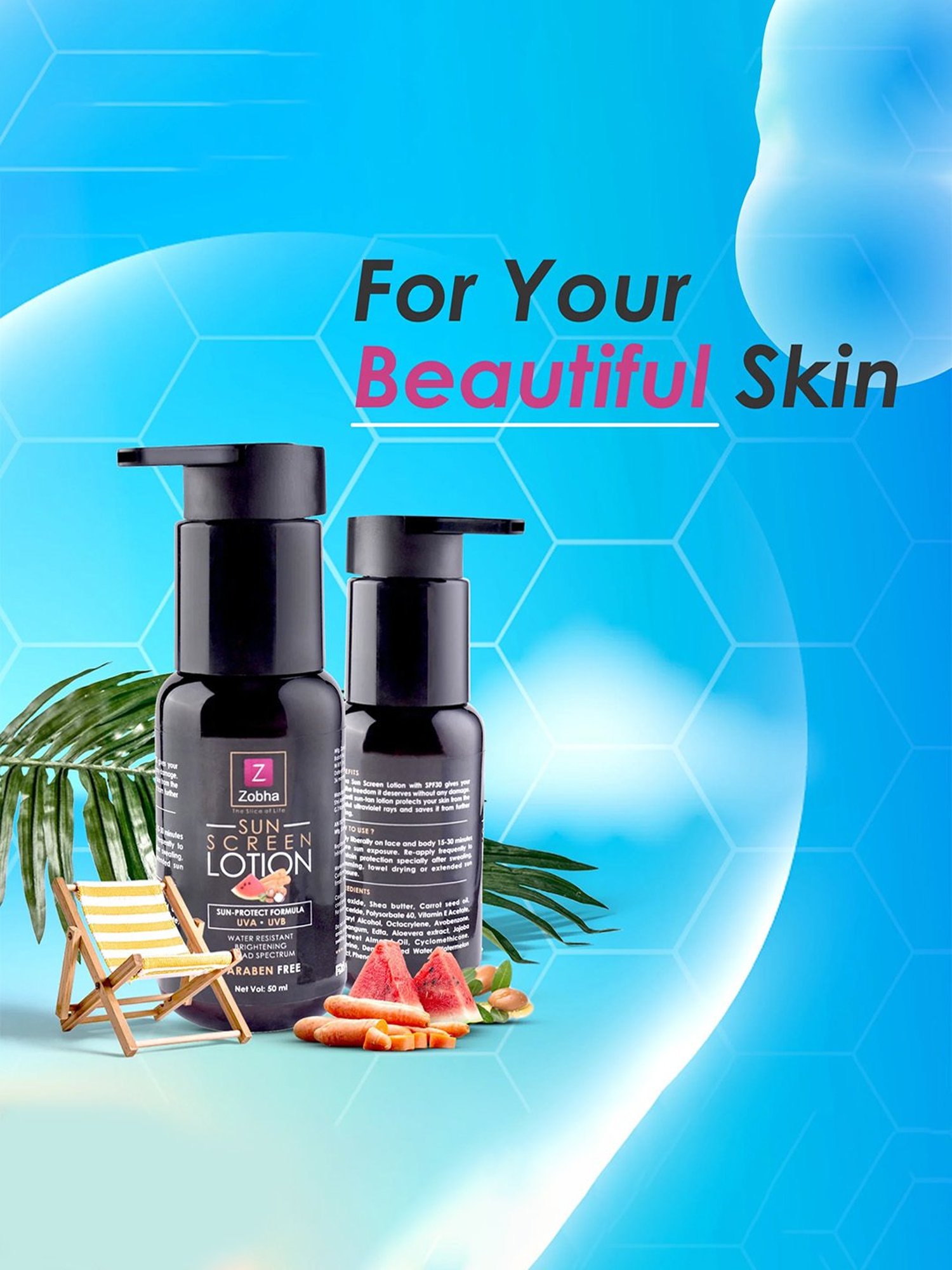 Zobha Sunscreen Lotion - 50 ml