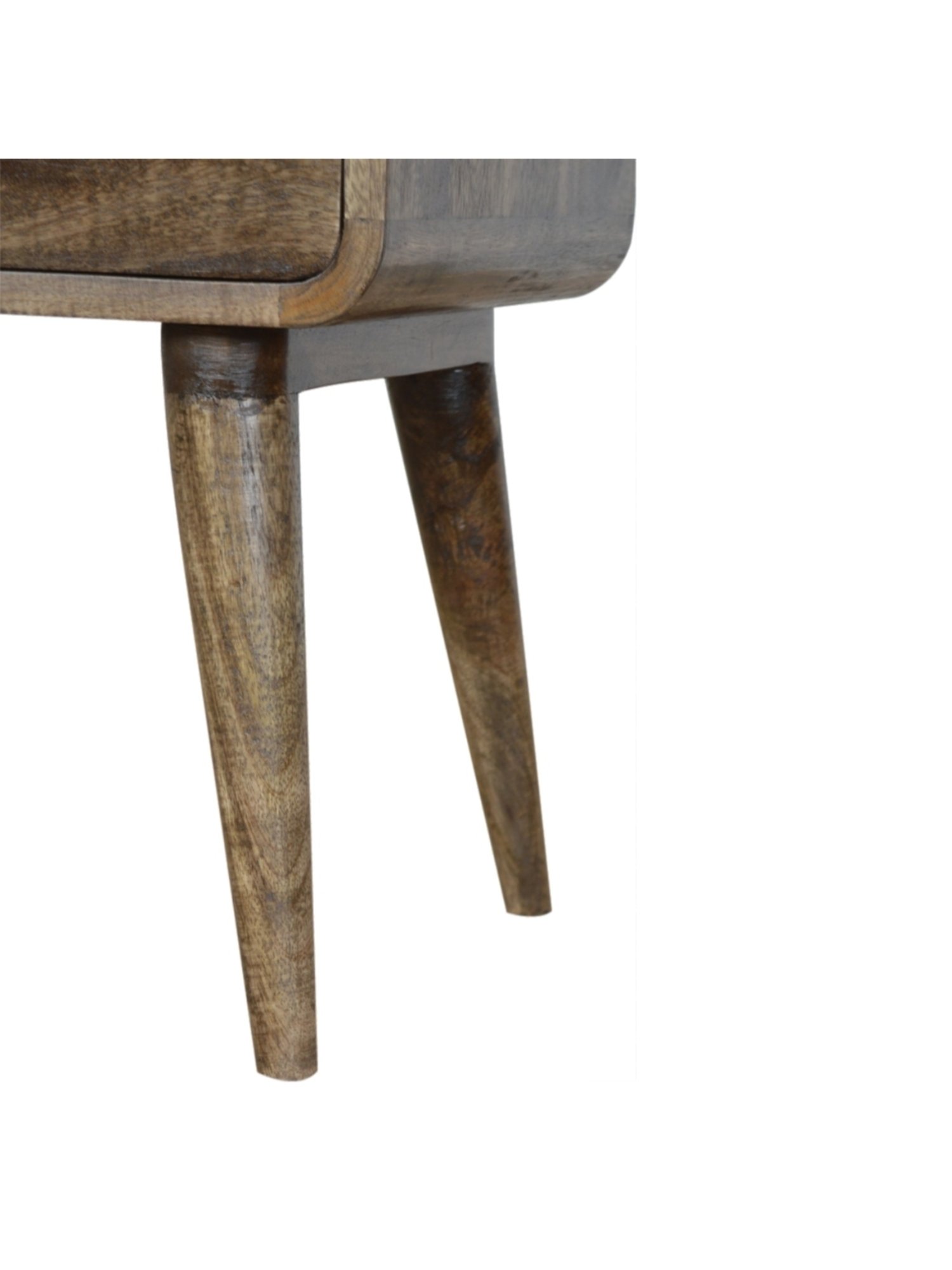 Artisan Furniture Solid Brown Mango Wood Side Table Grey Finish