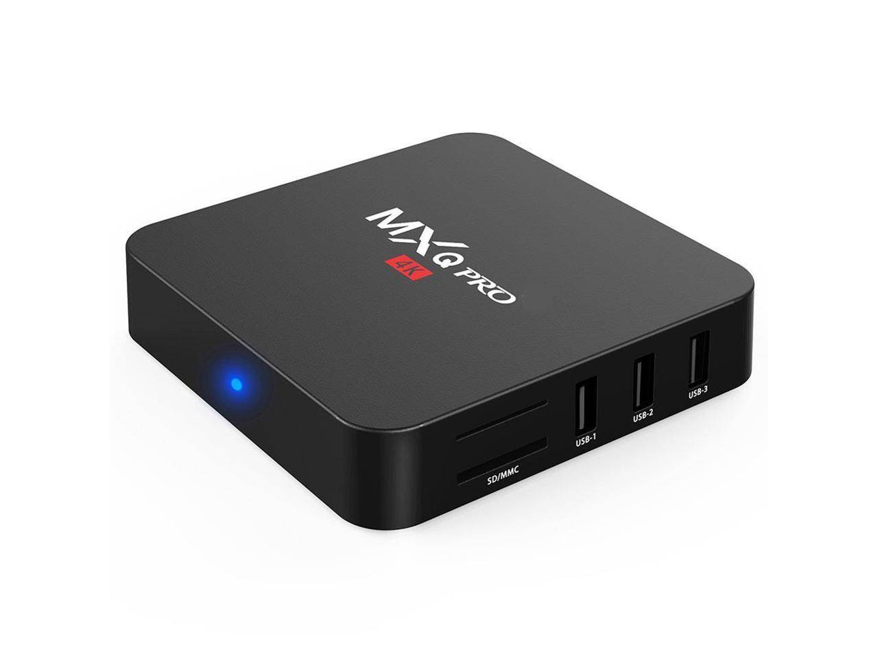 MXQ Pro P281 Android 7.1.2 TV Box Player with 1GB, 8GB ROM - EU Plug/Amlogic S905W Quad-core Android 7.1.2 1GB 8GB 4K Smart TV Box - Black