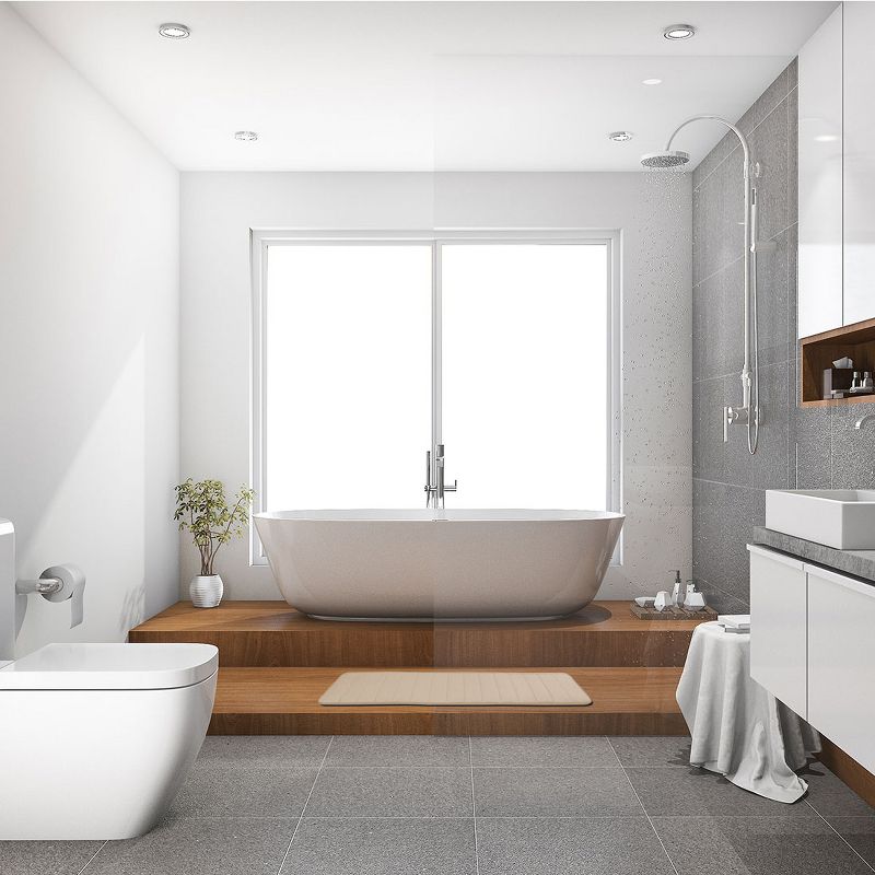 1'6"x3'10" Rectangle Indoor and Outdoor Polyurethane Floor Mat Beige - PiccoCasa