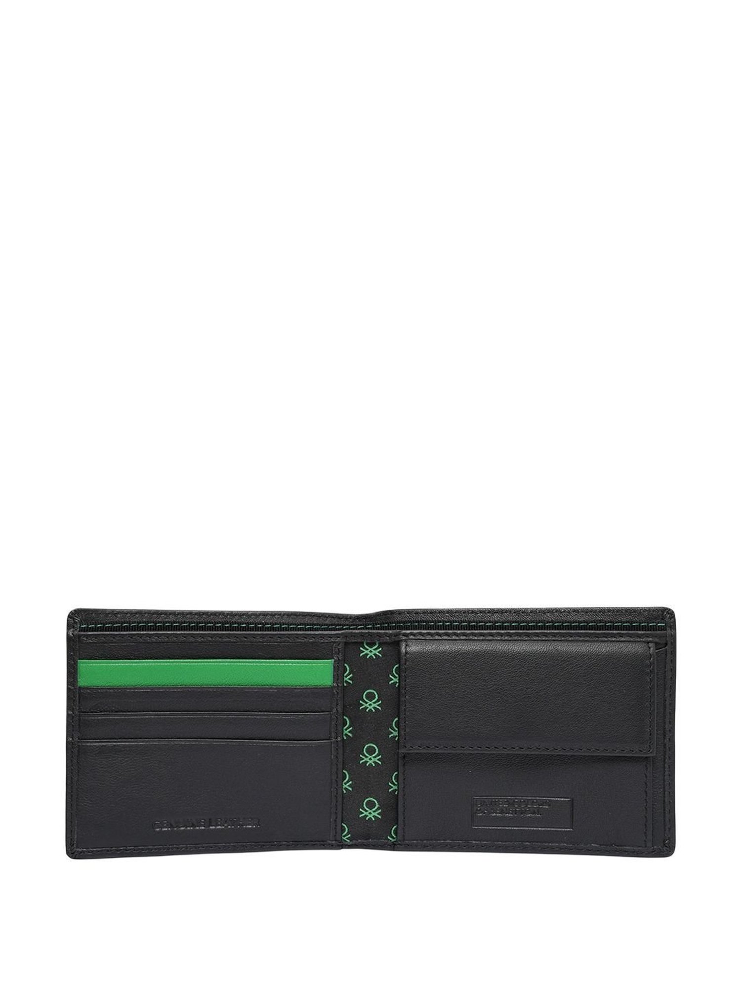 United Colors of Benetton Tereza Black Casual Leather Bi-Fold Wallet for men