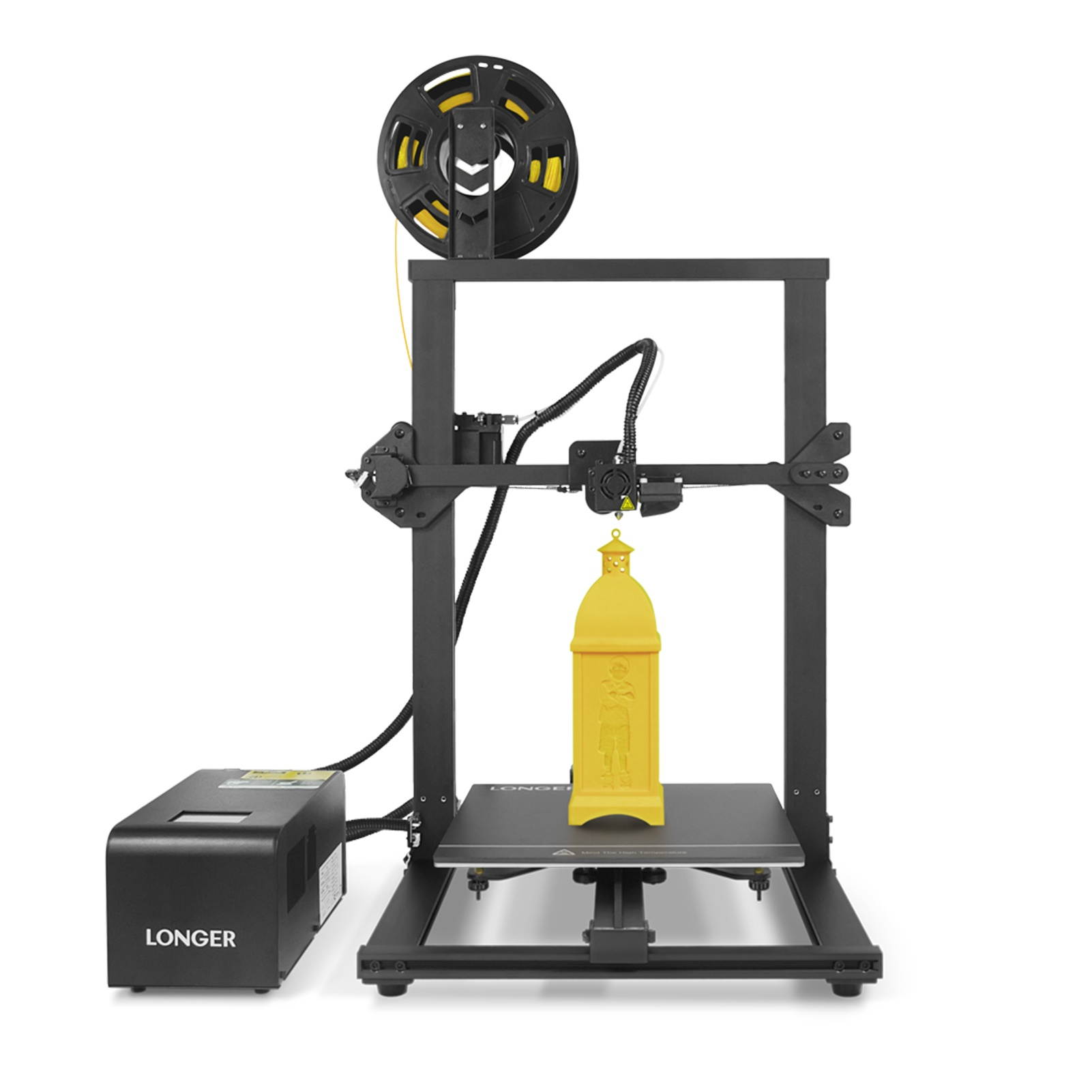 LONGER LK1 3D Printer 90% Pre-Assembled with 2.8 Inch Color TouchScreen 300x300x400mm Large Print Size Full Metal Body Filament Detector Resume Printing Tempered Glass Plate Safer Printing