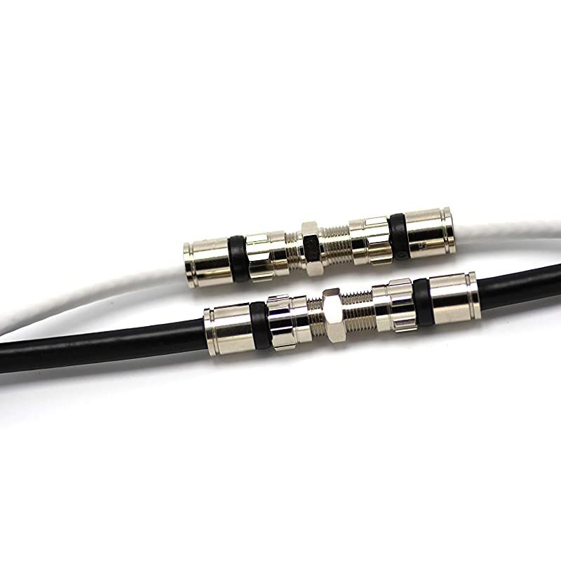 Dual RG6 Coax Twin Coaxial Cable (Siamese Cable) 18AWG Coaxial Cable Satellite, Antenna, & CATV Grade with Compression Connectors, Black