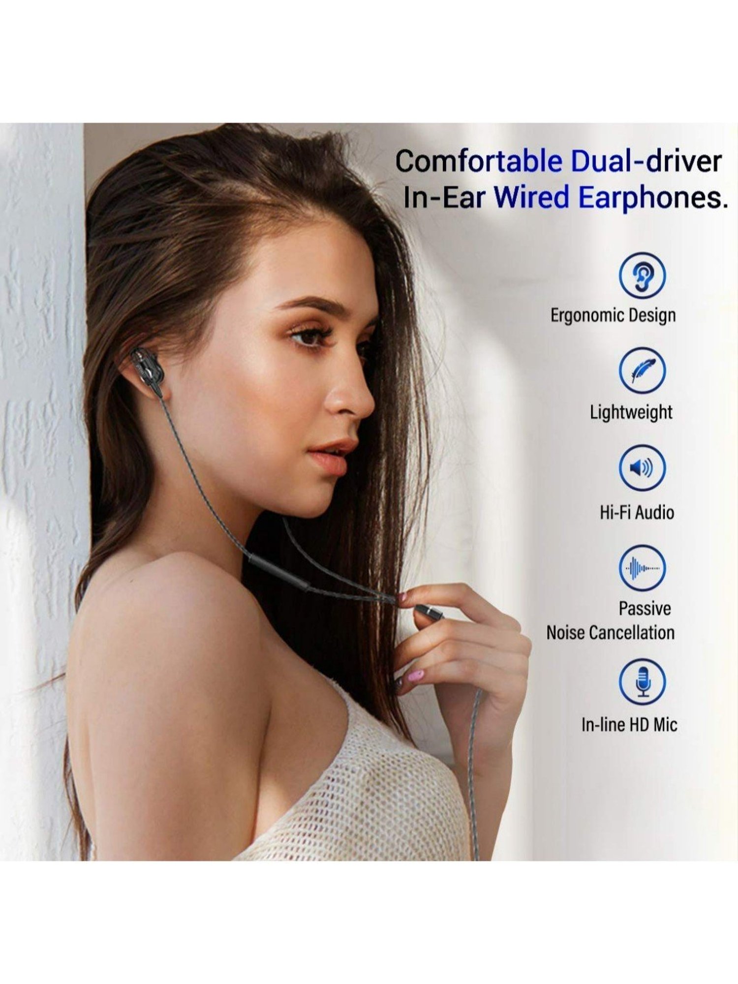 PTron Boom Ultima V2 In-Ear Gaming Wired Earphones with Mic, 3.5 mm Audio Jack (Black)