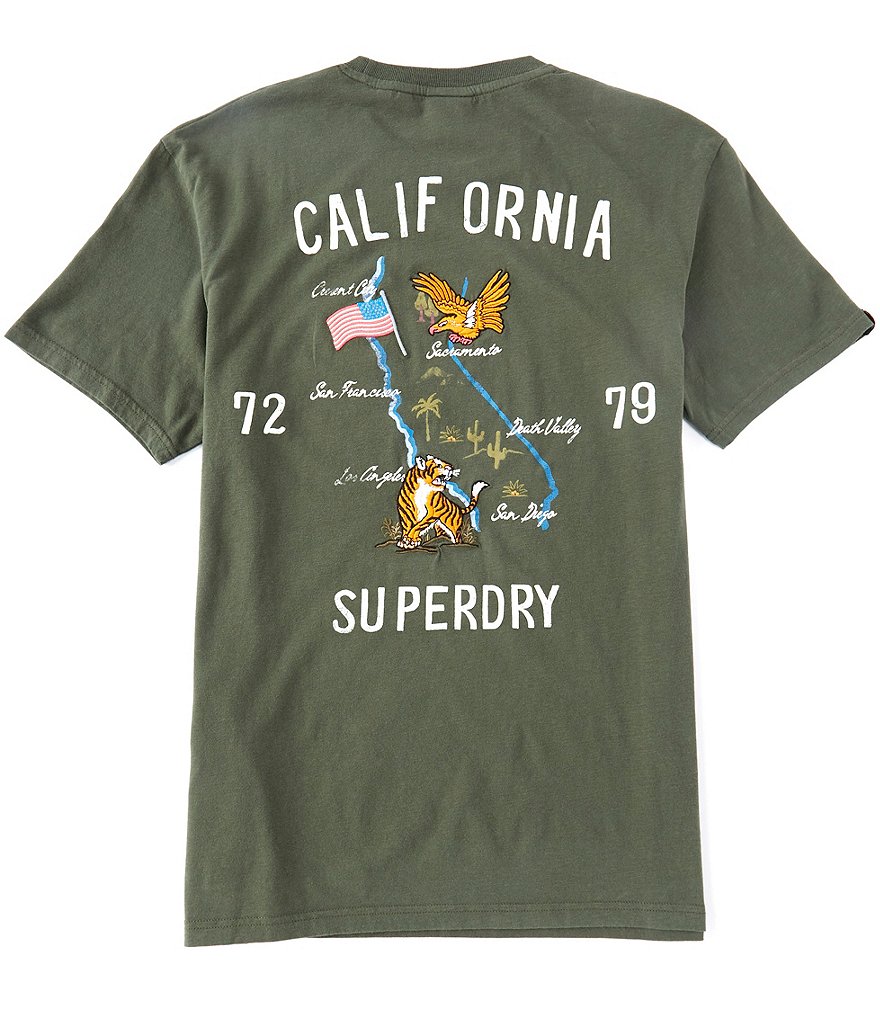 Superdry Short-Sleeve CA Tiger Military Box Fit Graphic Tee