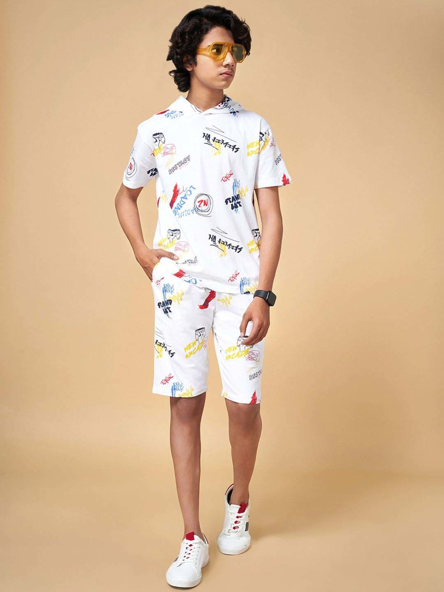 Coolsters by Pantaloons Kids White Cotton Printed T-Shirt