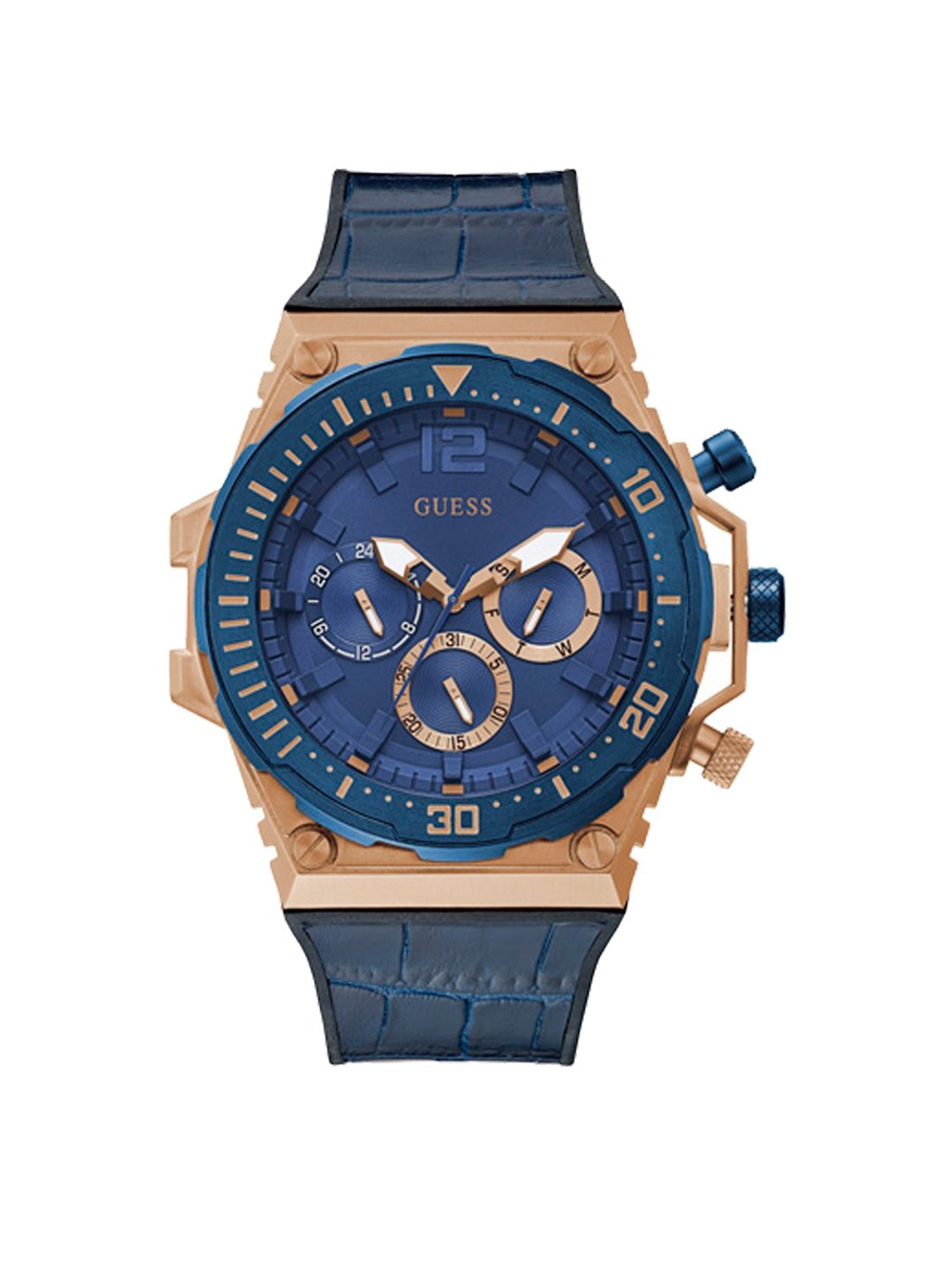 GUESS VENTURE Men Round Rose Gold Tone Dial Analog Watch - GW0326G1