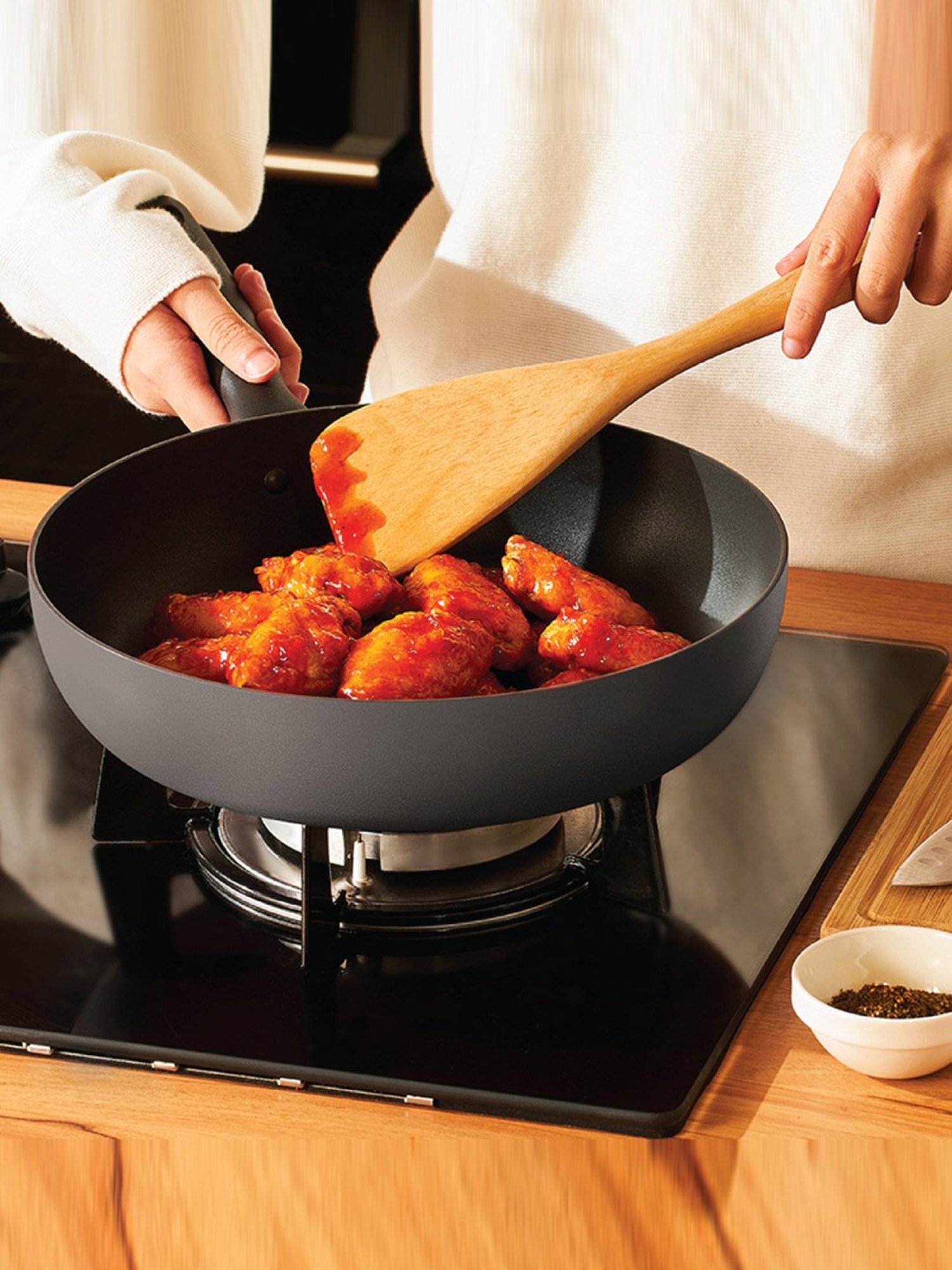 Meyer Bauhaus Grey Aluminium Frypan (26cm)