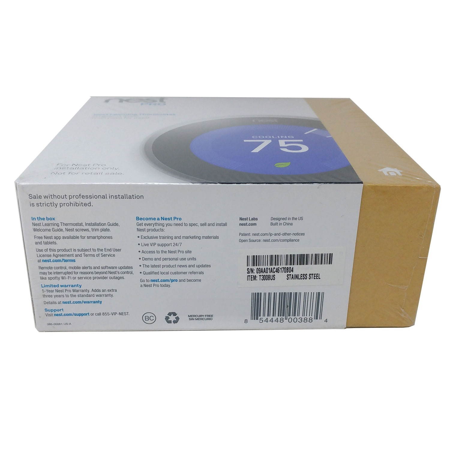 Nest Programmable Learning Thermostat, 3rd Generation