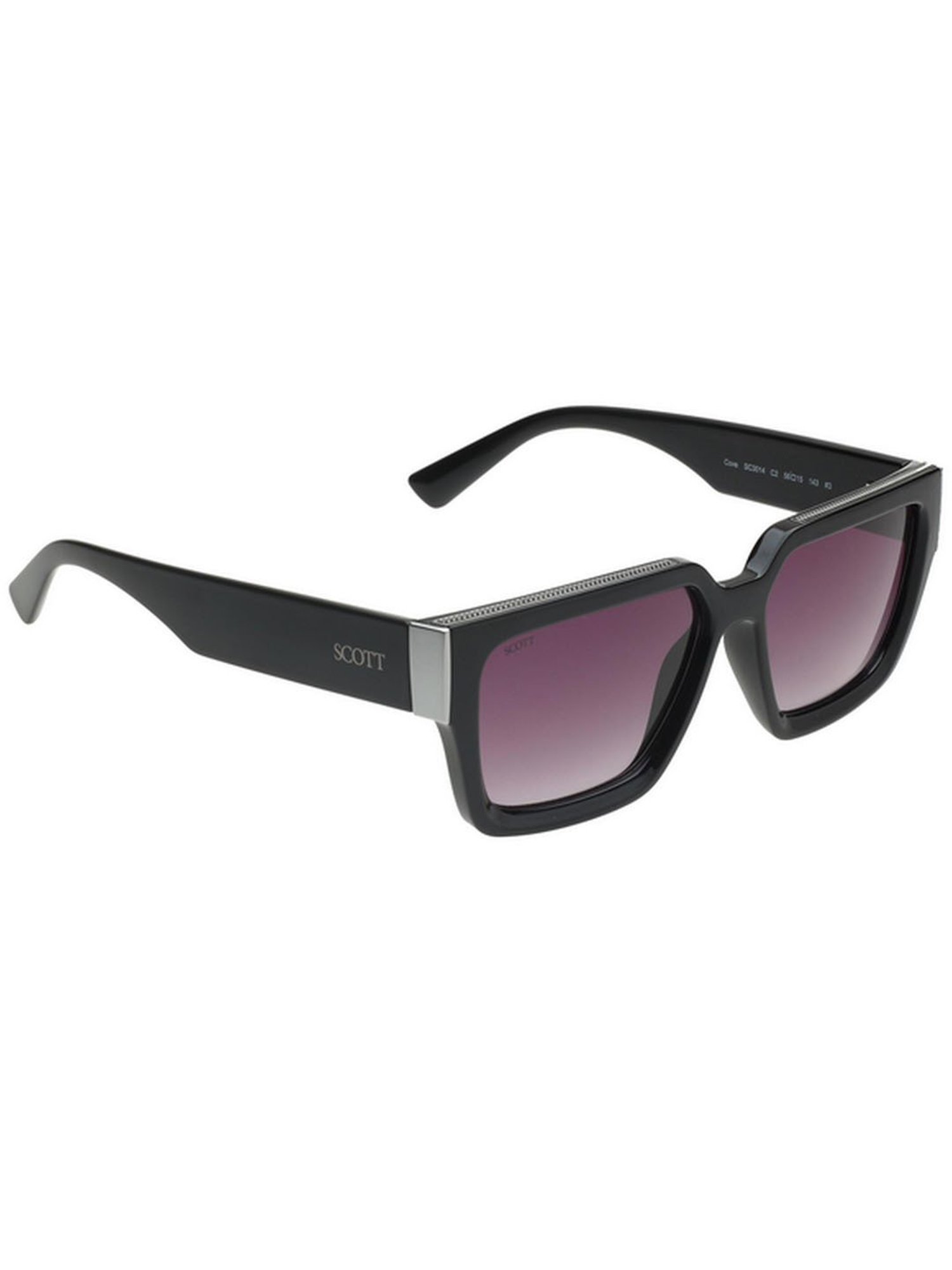 SCOTT Grey Wayfarer UV Protection Unisex Sunglasses