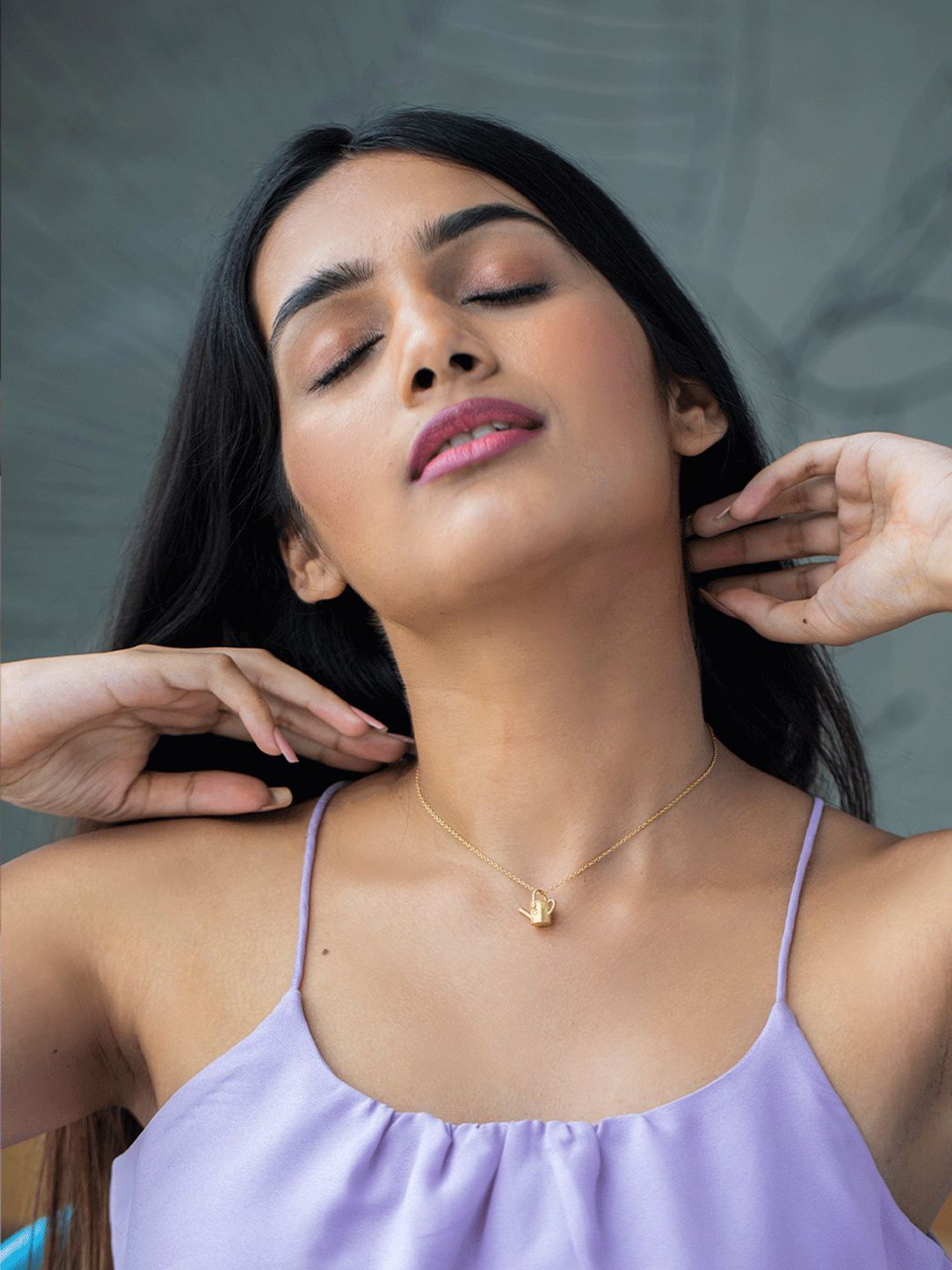 Shaya 92.5 Sterling Silver Green Fingers Watering Pot Charm Necklace for Women