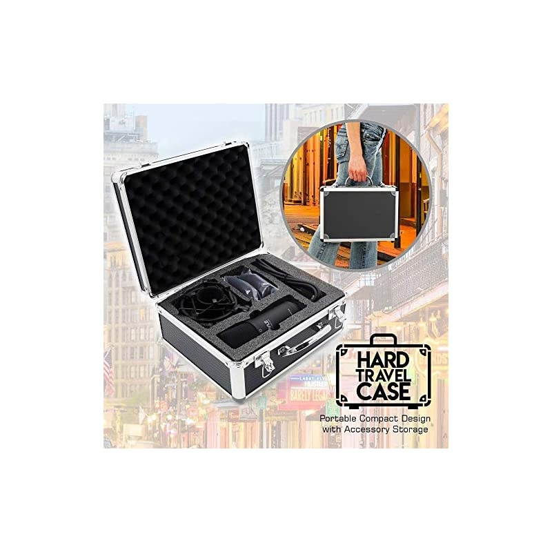 USB Microphone Podcast Recording Kit - Audio Cardioid Condenser Mic w/ Desktop Stand and Pop Filter - For Gaming PS4, Streaming, Podcasting, Studio, Youtube, Works w/ Windows Mac PC -  PDMIKT100