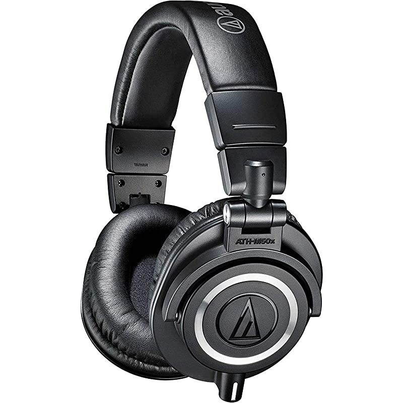 ATH-M50X Professional Studio Monitor Headphones, Black, Professional Grade, Critically Acclaimed, with Detachable Cable