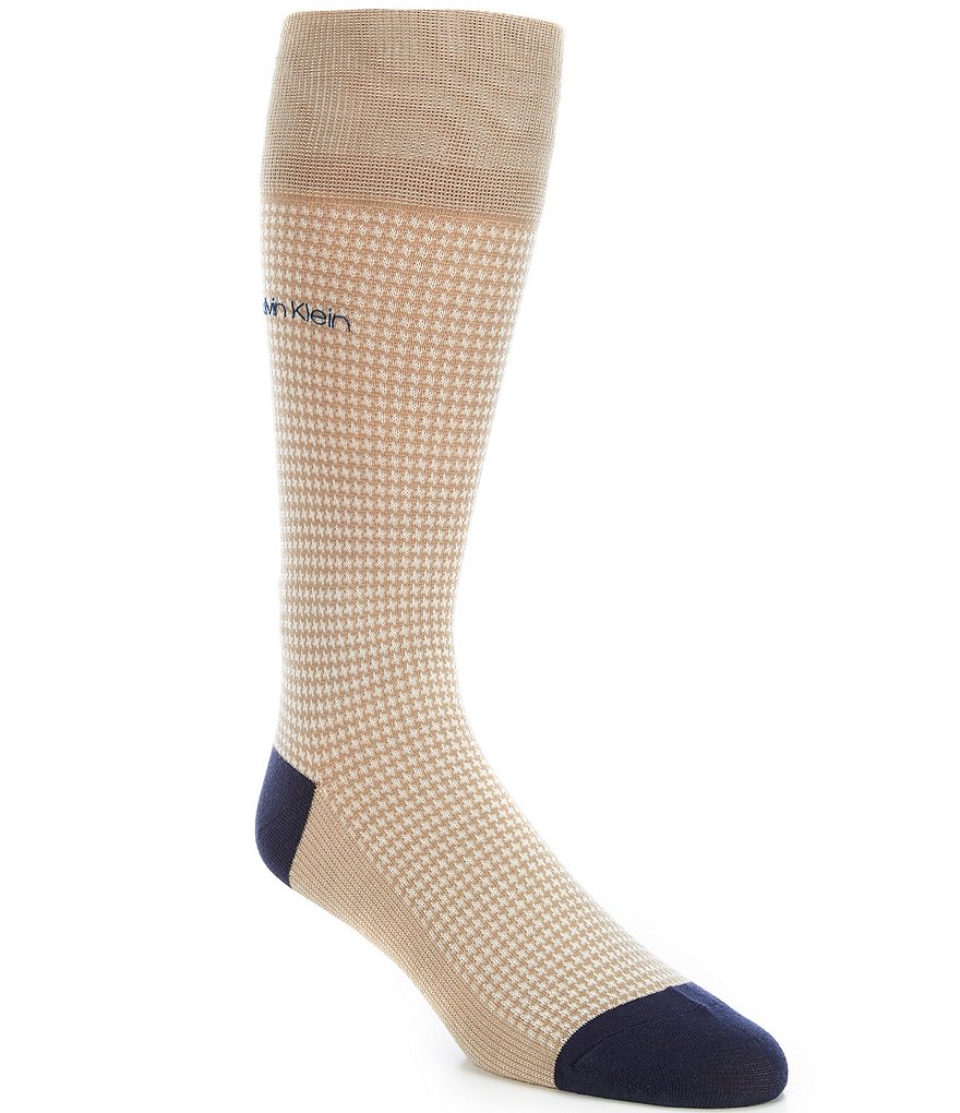 Calvin Klein Houndstooth Dress Crew Socks