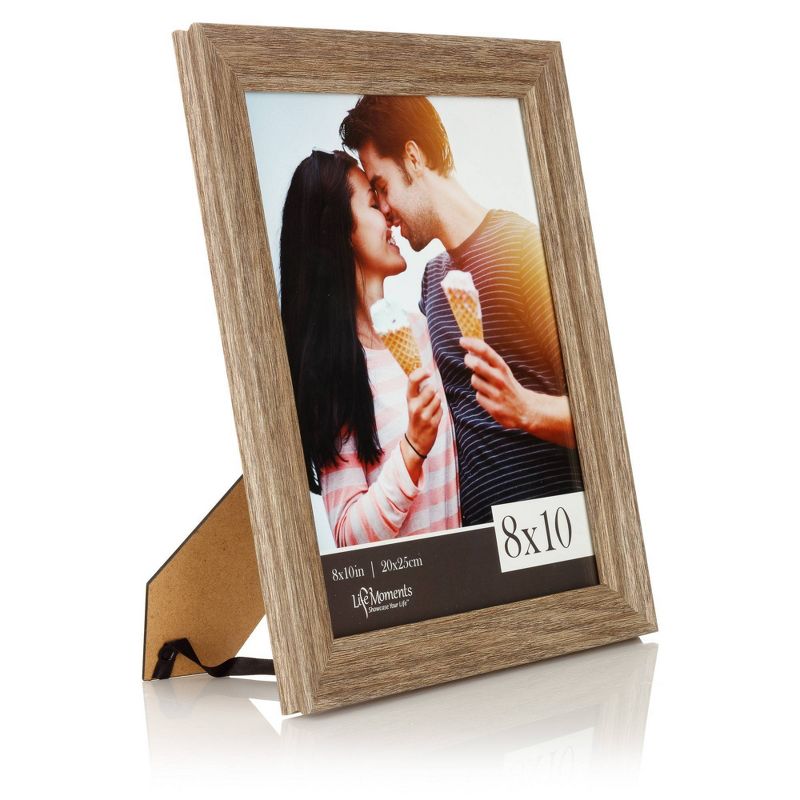 4pc (8" x 10") Farmhouse Barn Wood Tabletop or Wall Mount Picture Frames - Life Moments