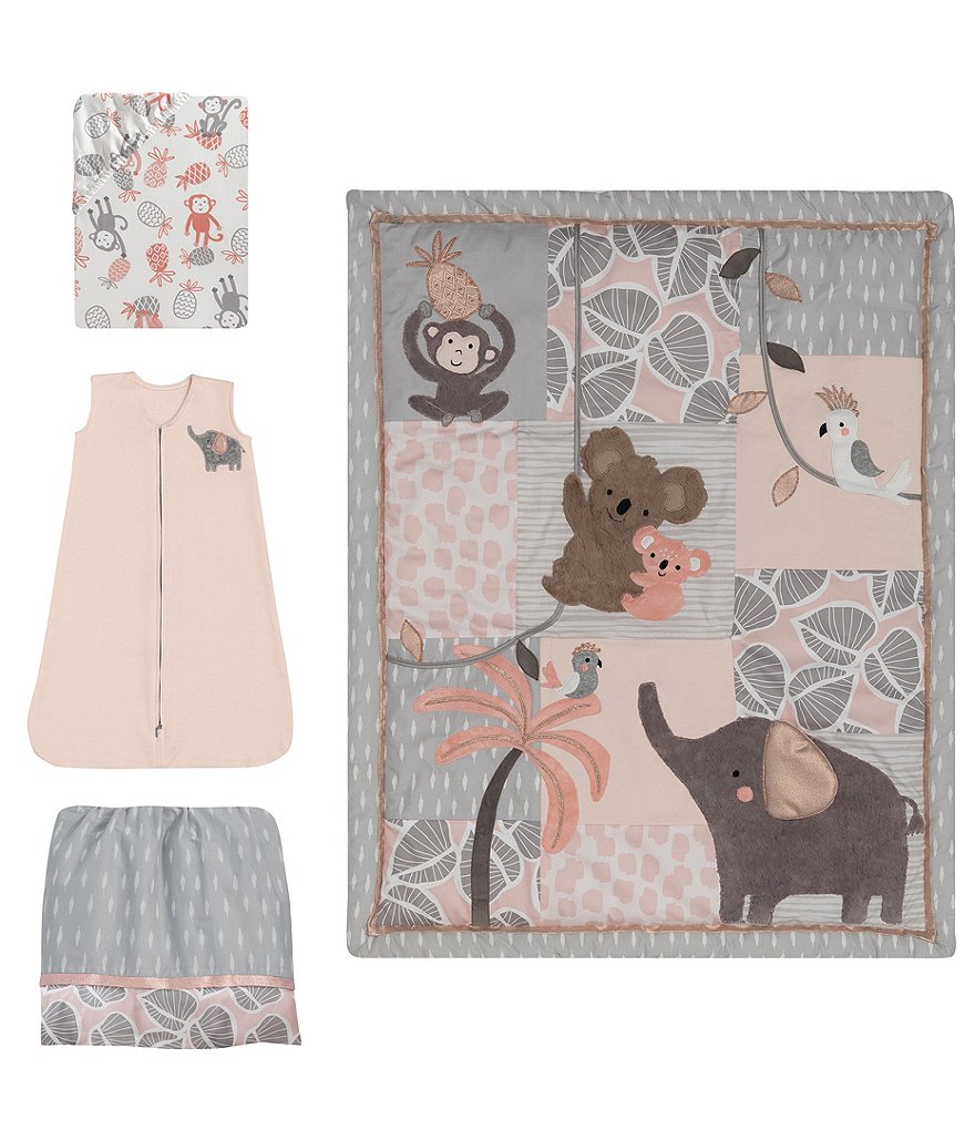 Lambs & Ivy Calypso Jungle 4-Piece Nursery Baby Crib Bedding Set