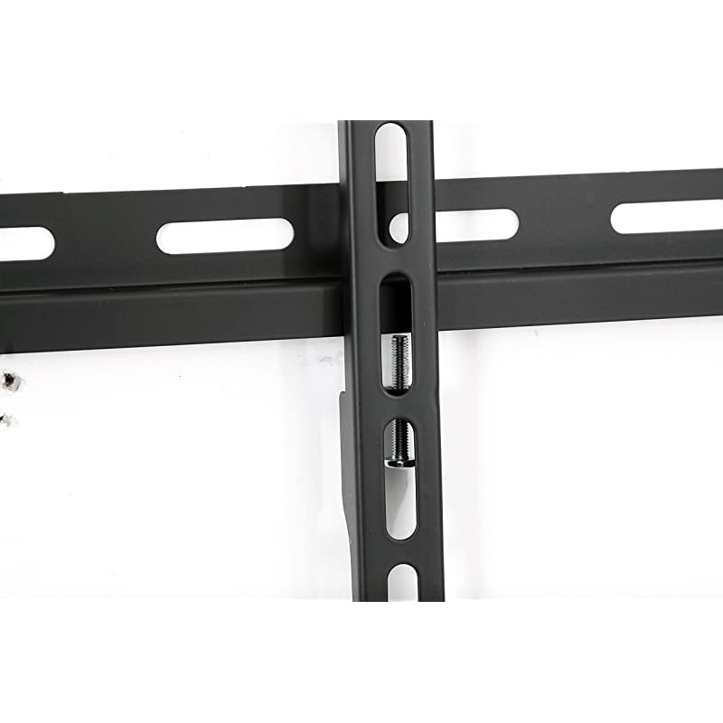 Low-Profile TV Wall Mount 1" Slim Fixed Bracket w/Magnetic Removable Bubble Level for 32-65 inch LCD, LED, 4K or Plasma TVs VESA up to 600 x 400, 77 lbs Loading Capacity - Black (41033)