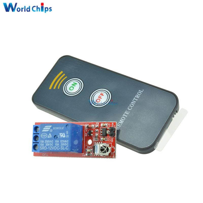 12V 1 Channel Infrared Switch Relay Driving Module Board Remote Controller UPD6122 NED Coding Module