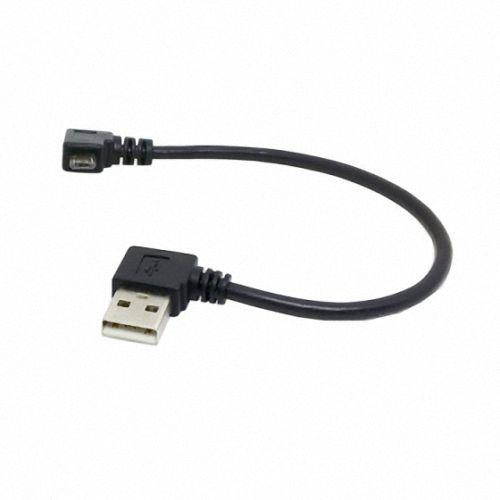 Cablecc Left angled 90 degree Micro USB 5pin Male to Left Angled USB Data Charge Cable 20cm for Cell phone & Tablet