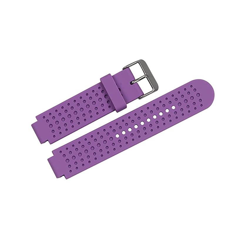 Band Compatible with Garmin Forerunner 25 GPS Running Watch Wristband Fitness Tracker for Smartphone(Mans Strap) (Purple)