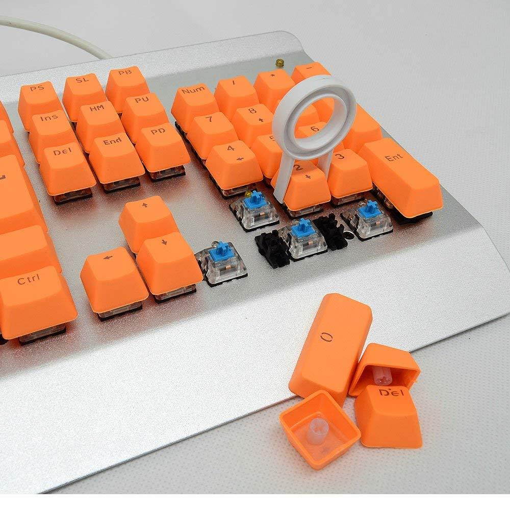 Bossi Backlit Keycaps Mechanical Keyboard Keycaps PBT Doubleshot Keycaps Replacement Cherry MX Mechanical Keyboard Keycaps with Key Puller - Orange