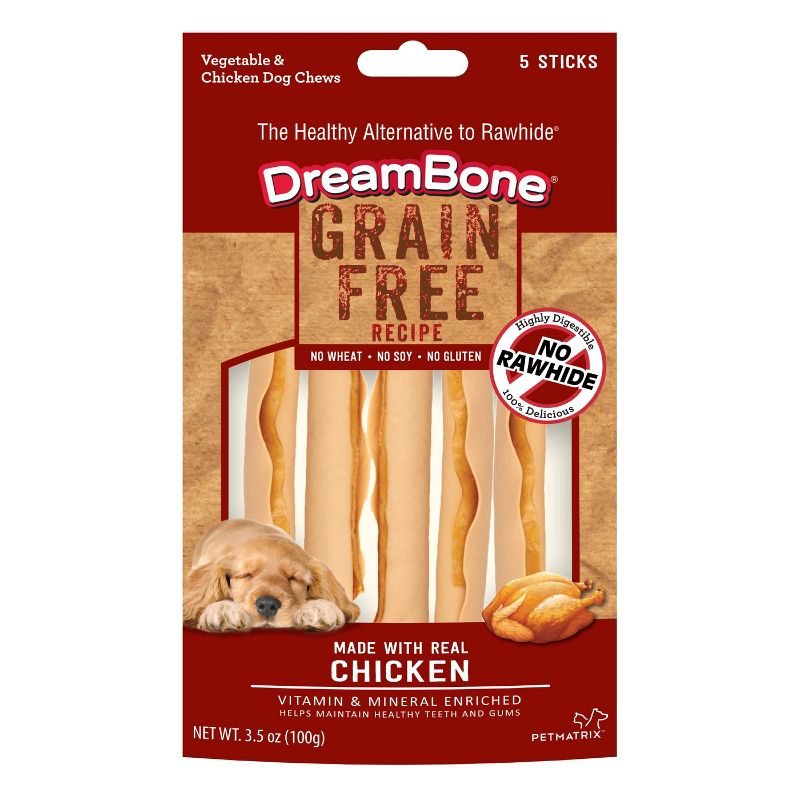 DreamBone Grain Free Sticks Dry Dog Treats - 5ct