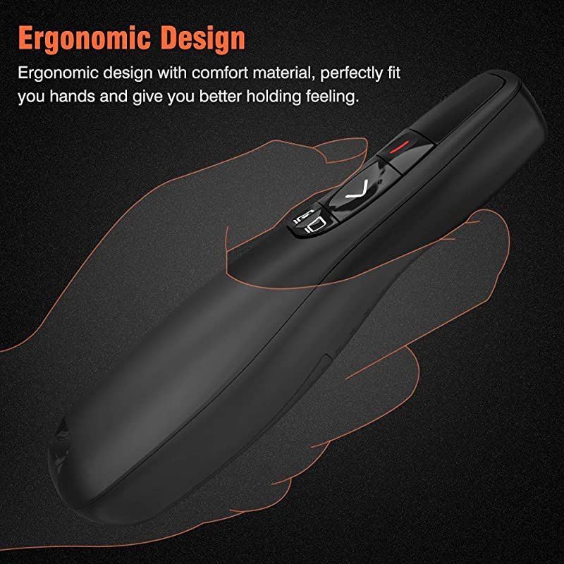 Wireless Presenter Remote  RF 24GHz USB Presentation Remote Control PowerPoint Presentation Clicker for KeynotePPTMacPC
