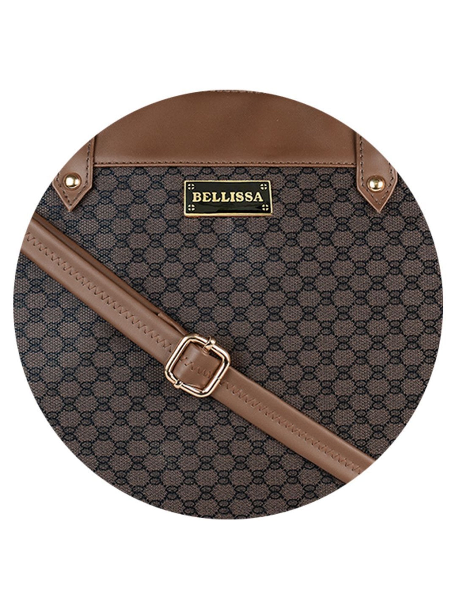 Bellissa Brown Printed Medium Professional Laptop Handbag