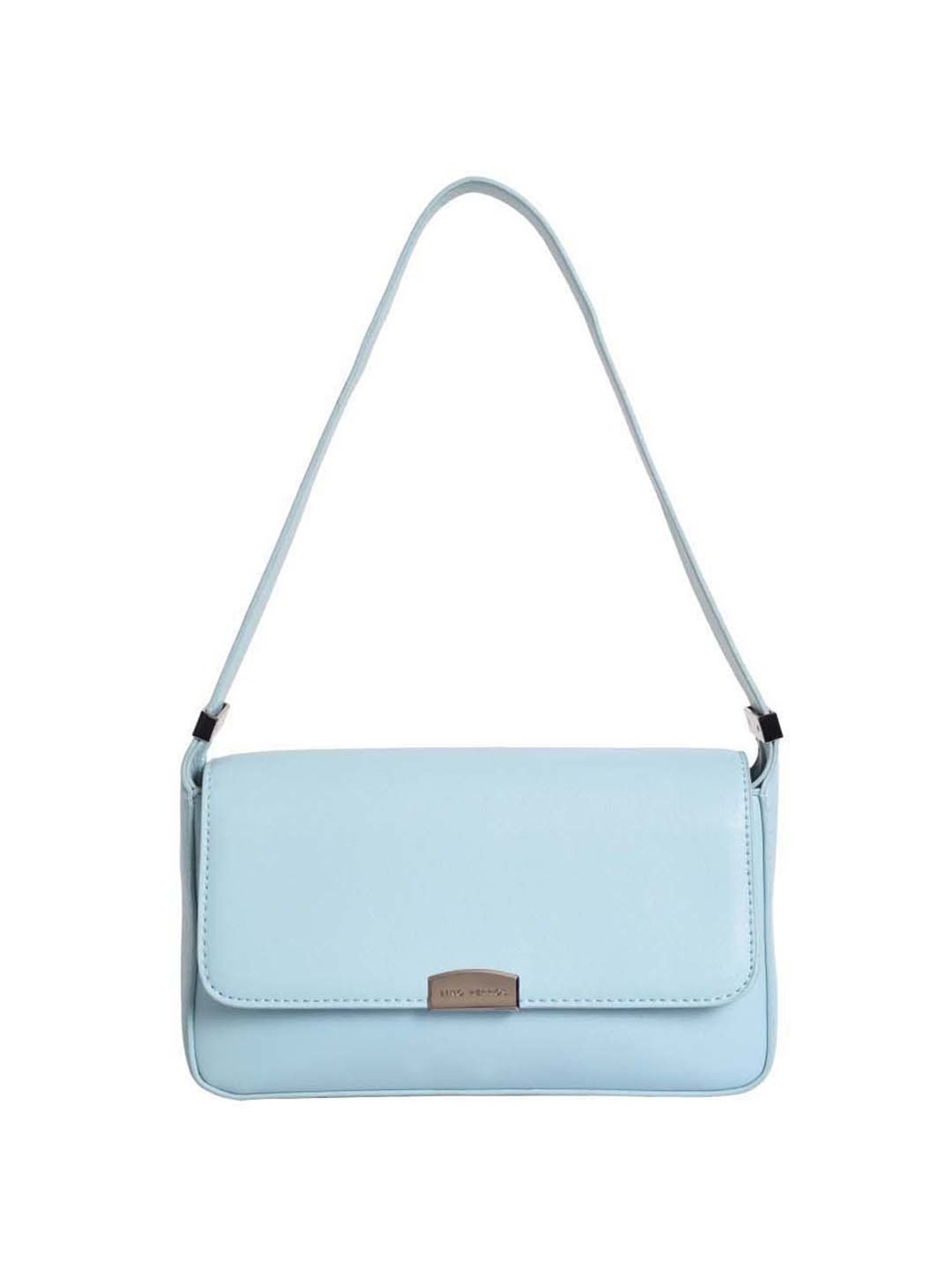 Lino Perros Blue Solid Medium Shoulder Bag