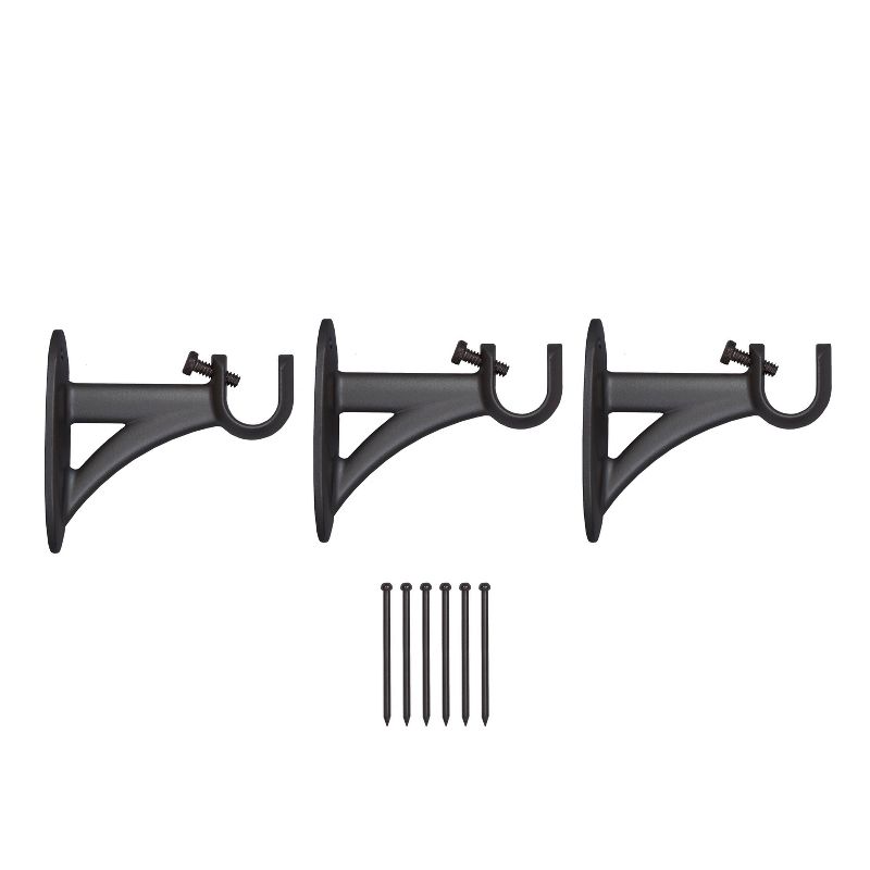 36"-66" Fast Fit Easy Install Lily Cage Adjustable Curtain Rod Black - Kenney