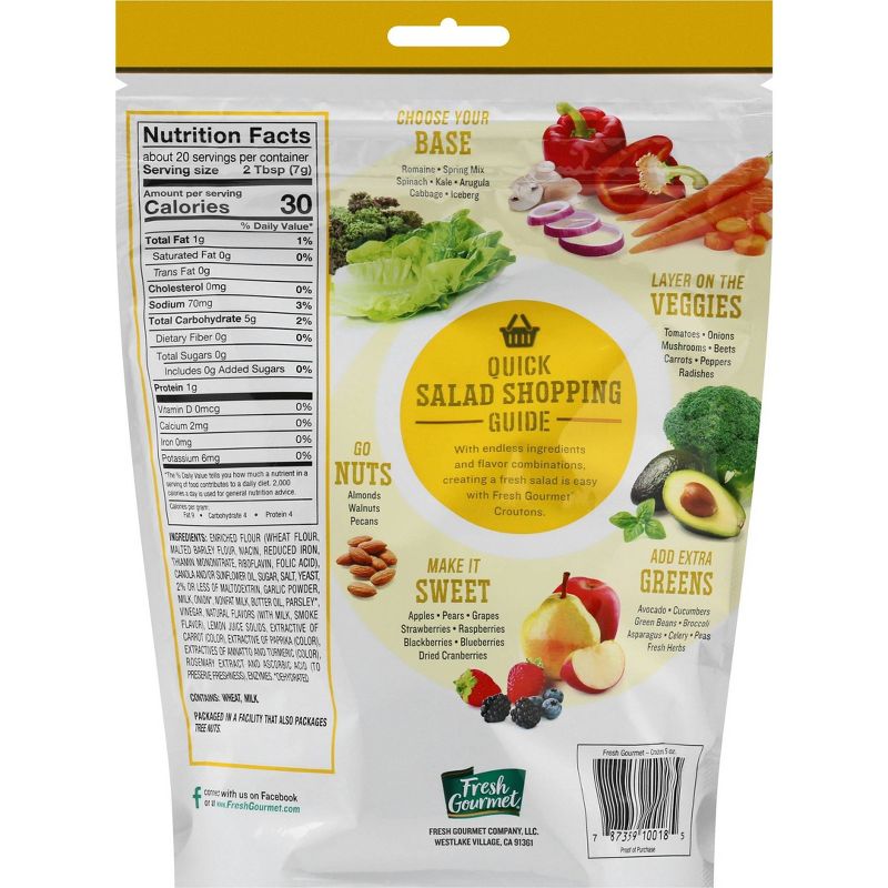 Fresh Gourmet Butter & Garlic Premium Croutons 5oz